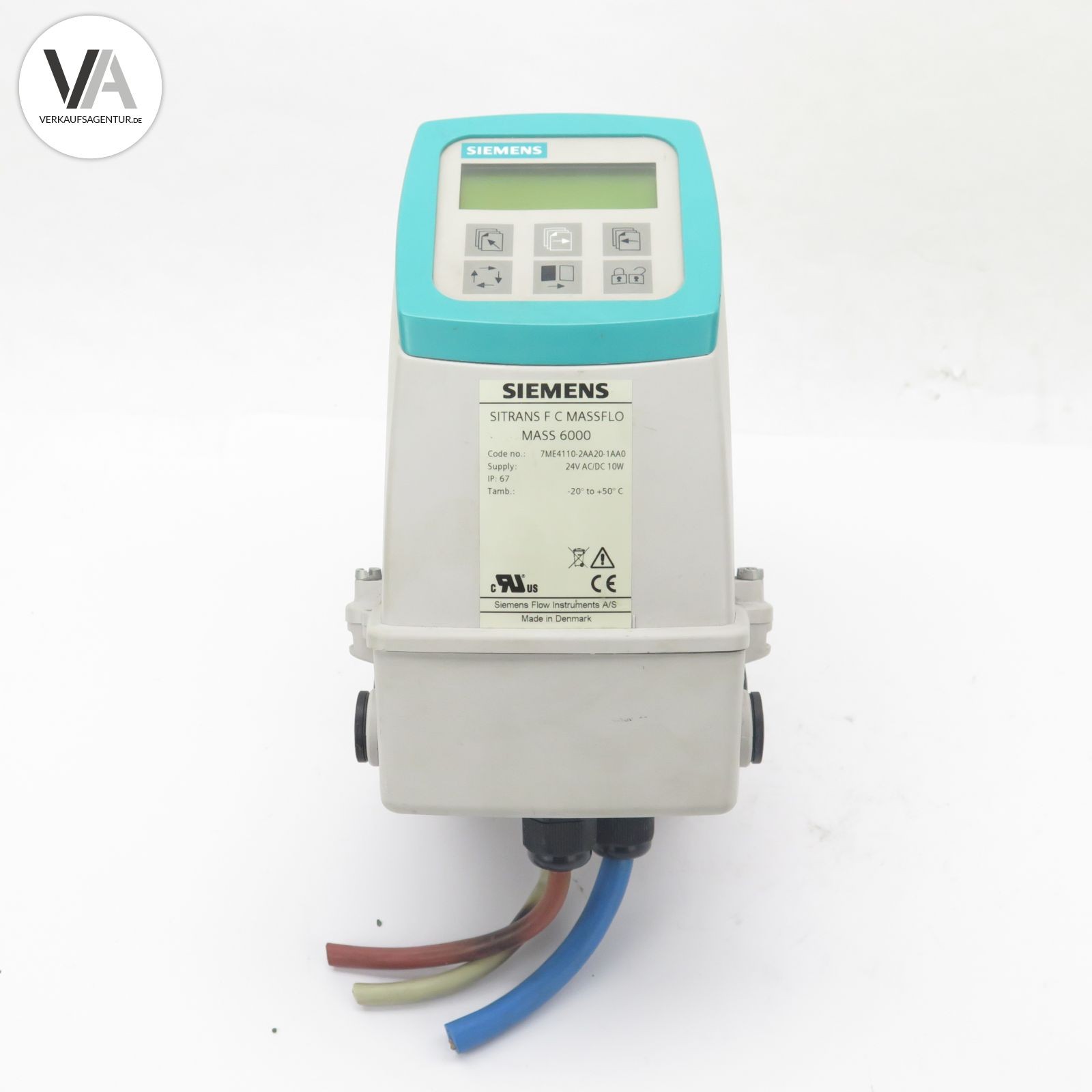 Siemens 7ME4110-2AA20-1AA0 Sitrans F C Massflow Mass 6000 Flow Sensor