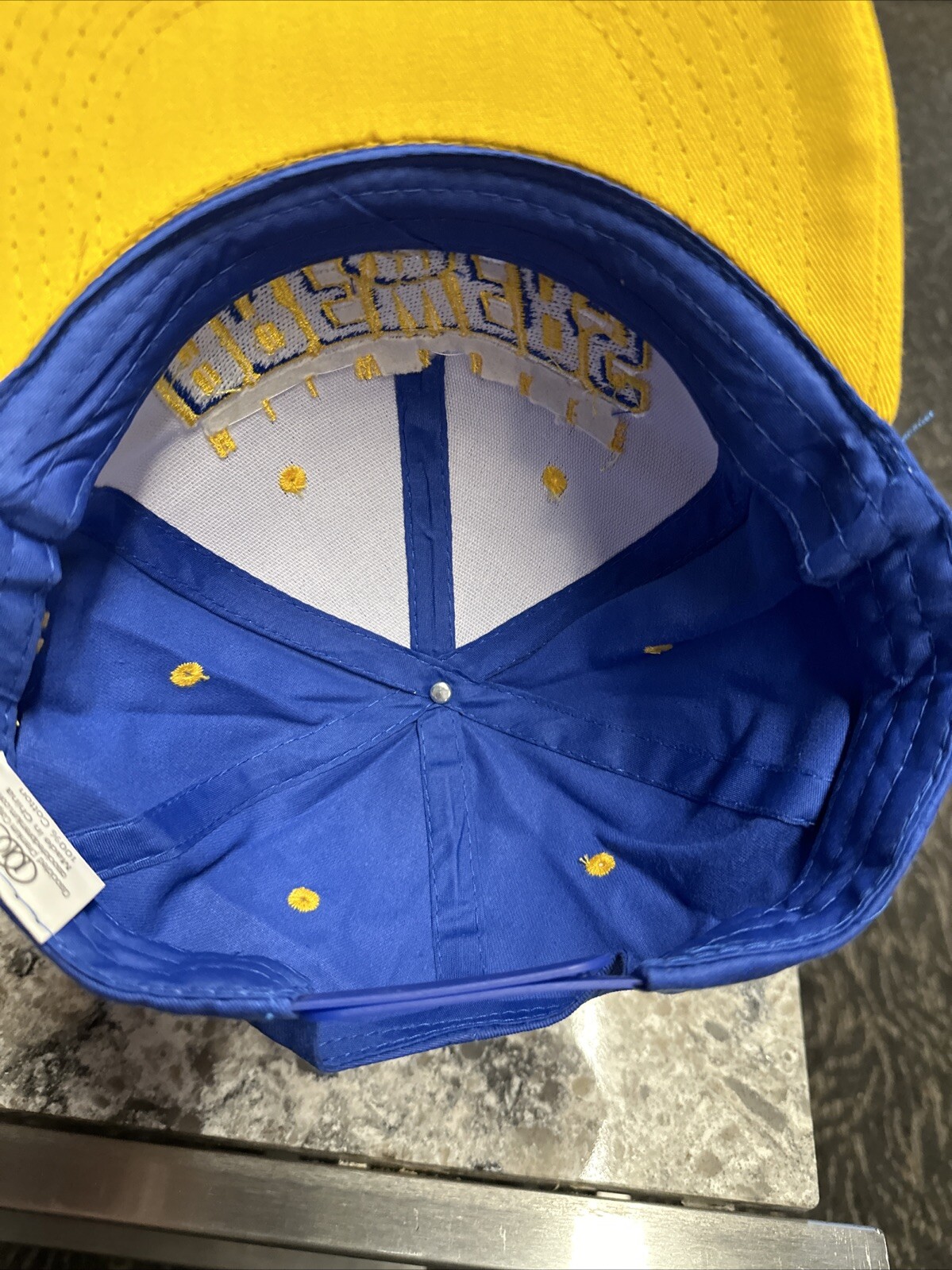 Milwaukee Brewers Hat Cap Royal Blue with Yellow Snapback EUC
