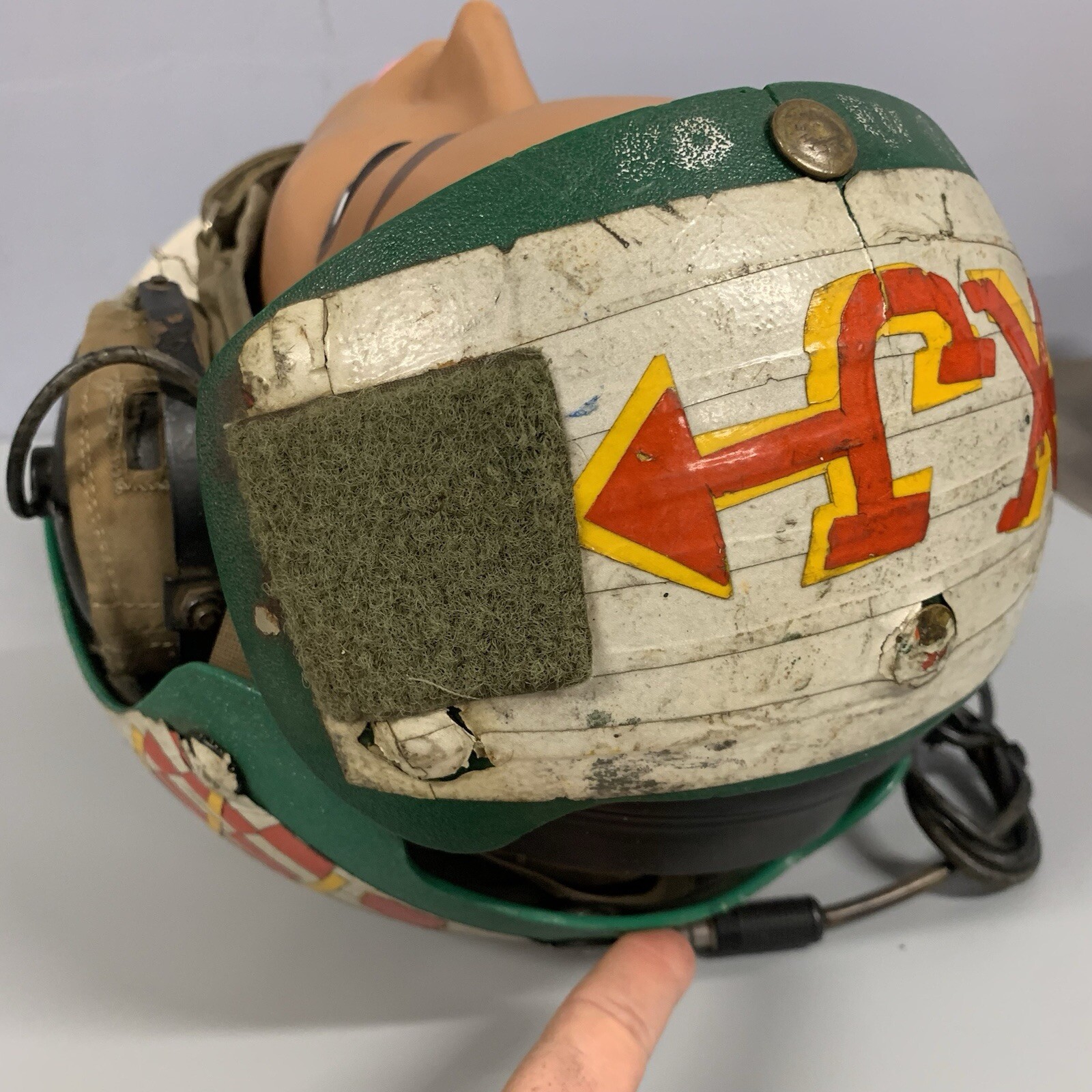 VINTAGE Flight Deck Crewman's Impact Helmet US Air Force Size 7 1/4