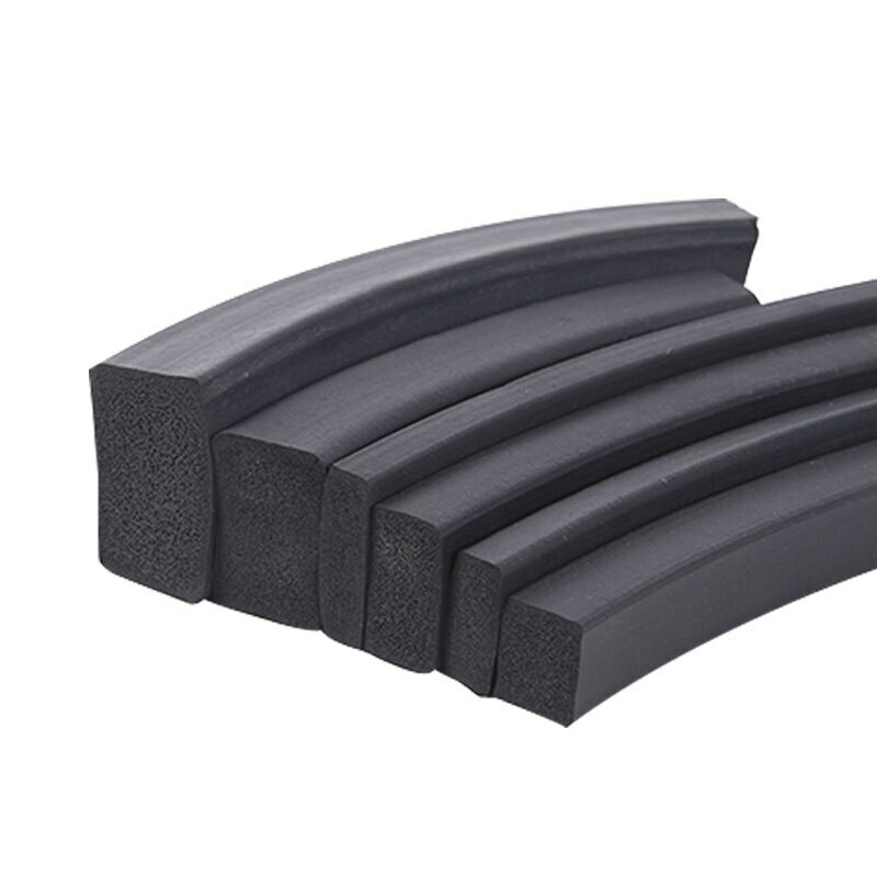 Cabinet Door Window Flat Rubber Foam Bar Seal Strip Foam Weatherstrip 1M 3.2FT