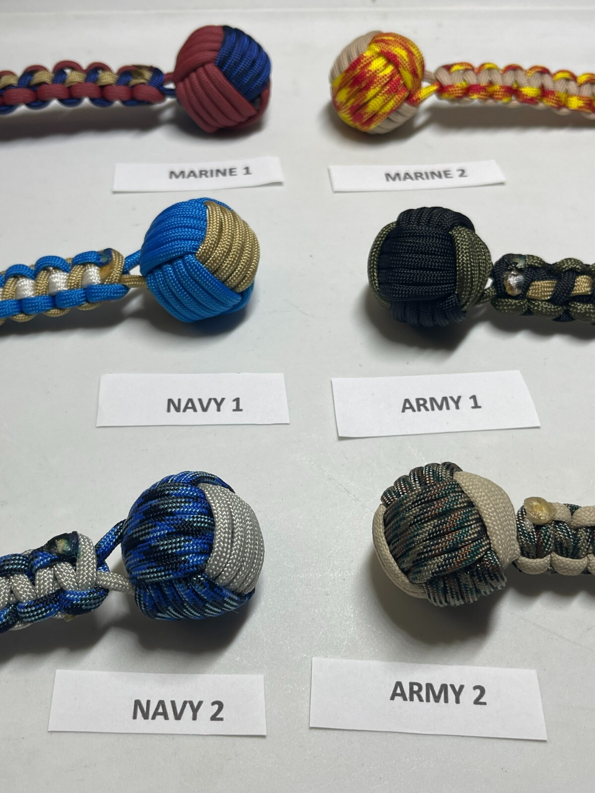 Military Monkey Fist Key Chains - Army 2