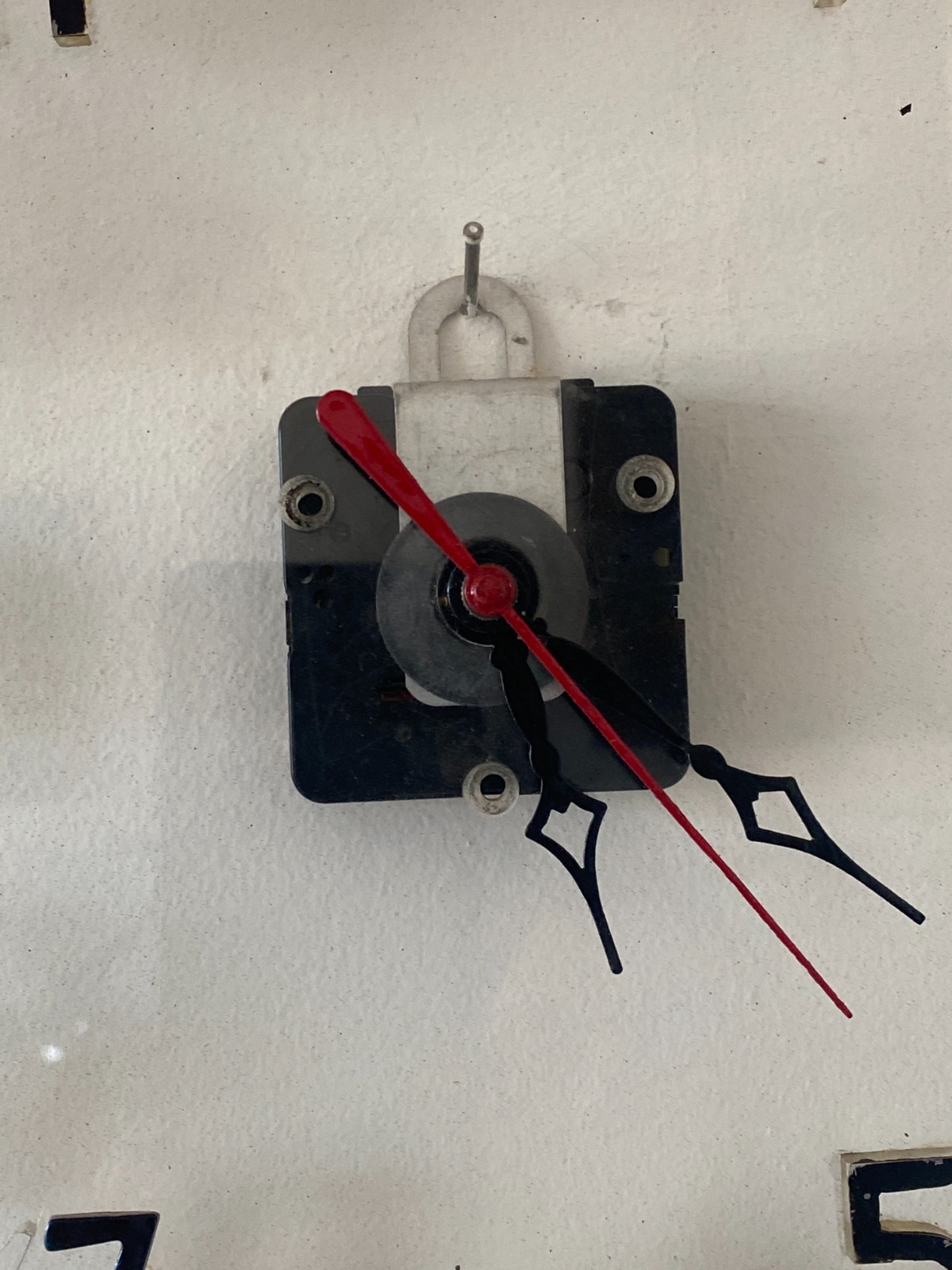 Large Vintage Lucite Starburst Wall Clock