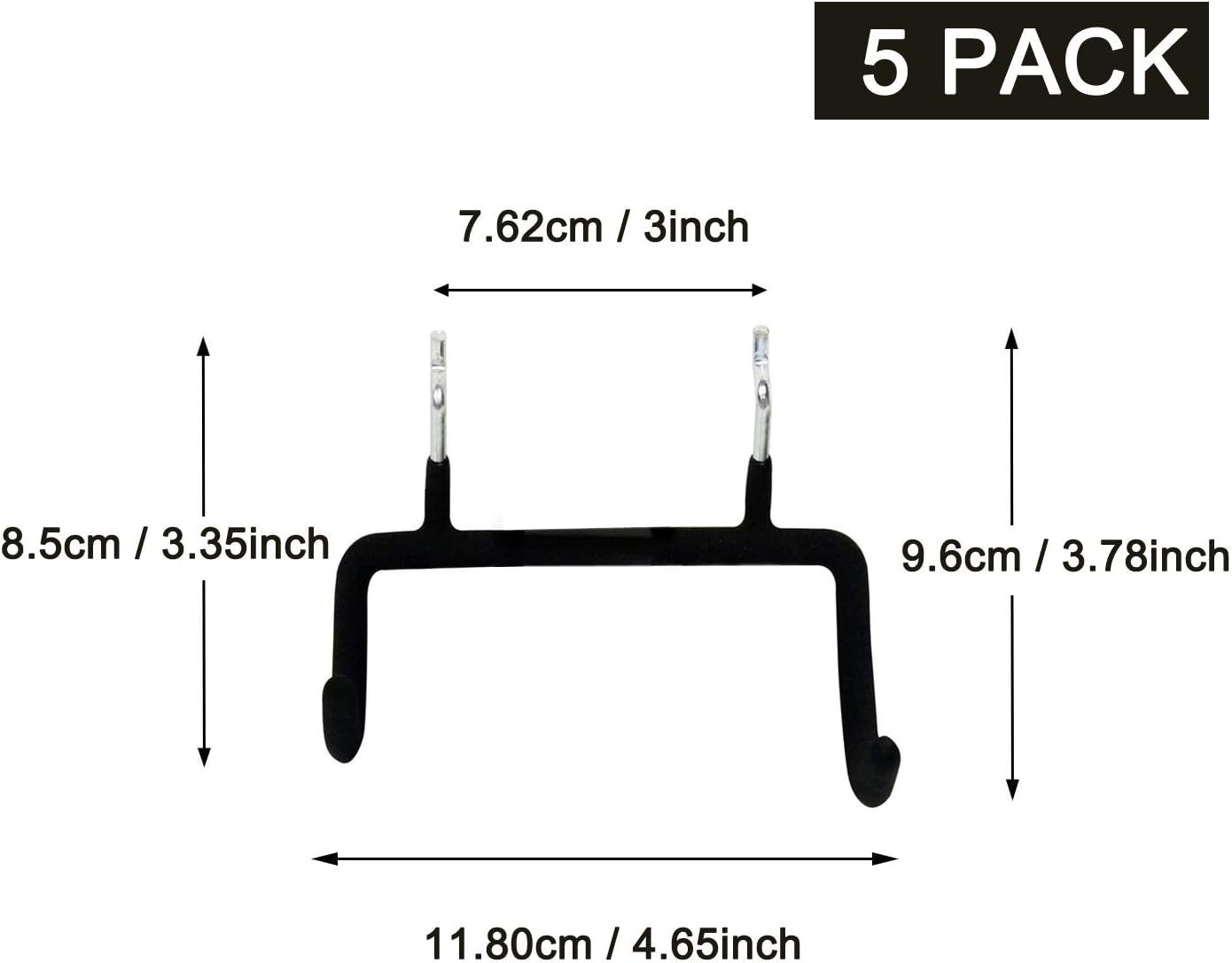 5PCS Pegboard Drill Holder with Double Hooks and Accessories Bag for Power Tools