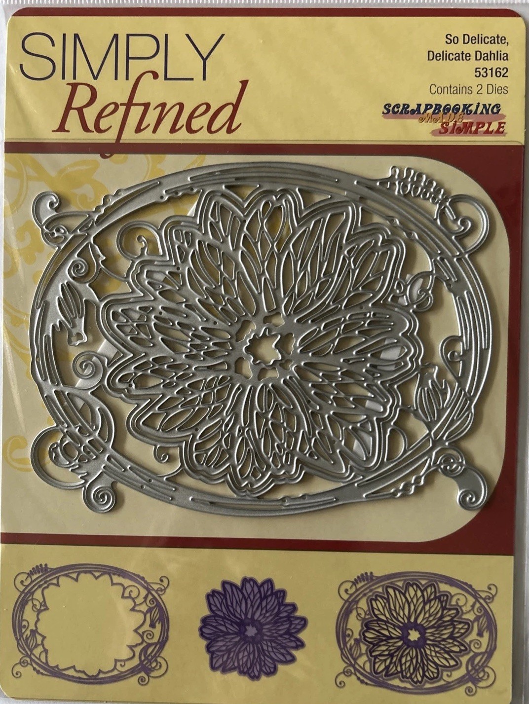DELICATE DAHLIA 2 Piece Die Set By Scrapbooking Made Simple