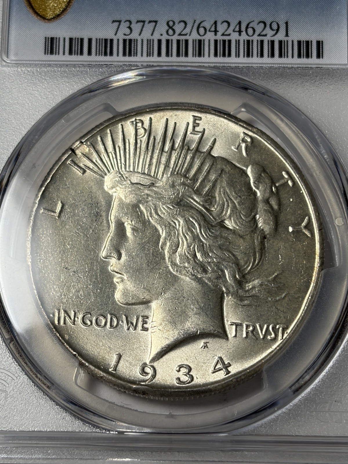 1934-S PCGS UNC Details Peace Silver Dollar