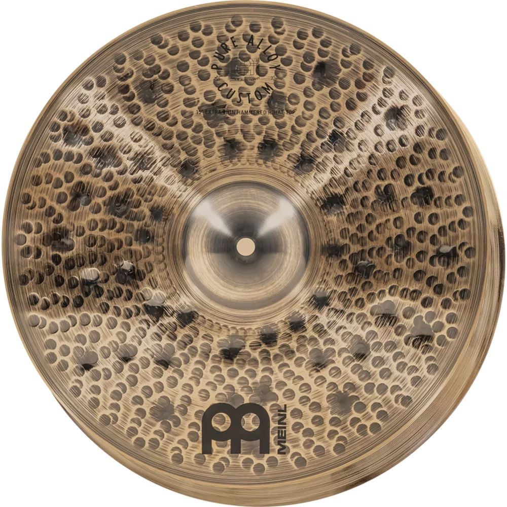 Meinl Pure Alloy Custom Extra Thin Hammered Hi Hat Cymbals 15"