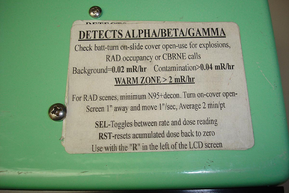 Technical Associates TA Radiation Contamination Meter - TBM-3SR-D Alpha Beta Gam