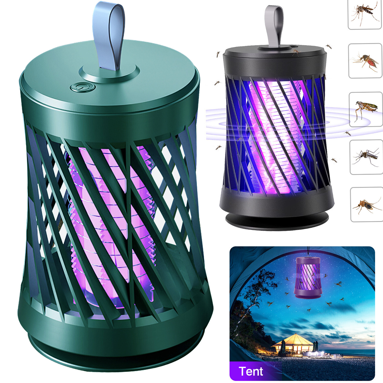 Rechargeable Mosquito Killer Lamp Bug Zapper with Night Light Mosquito Catcher