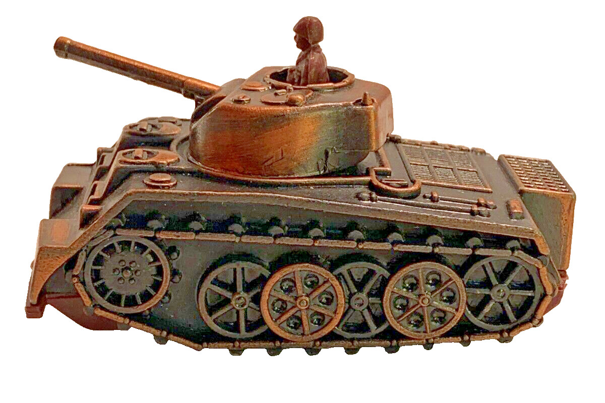 Vintage Die-Cast Pencil Sharpener Army Tank Turret Moves PSD2