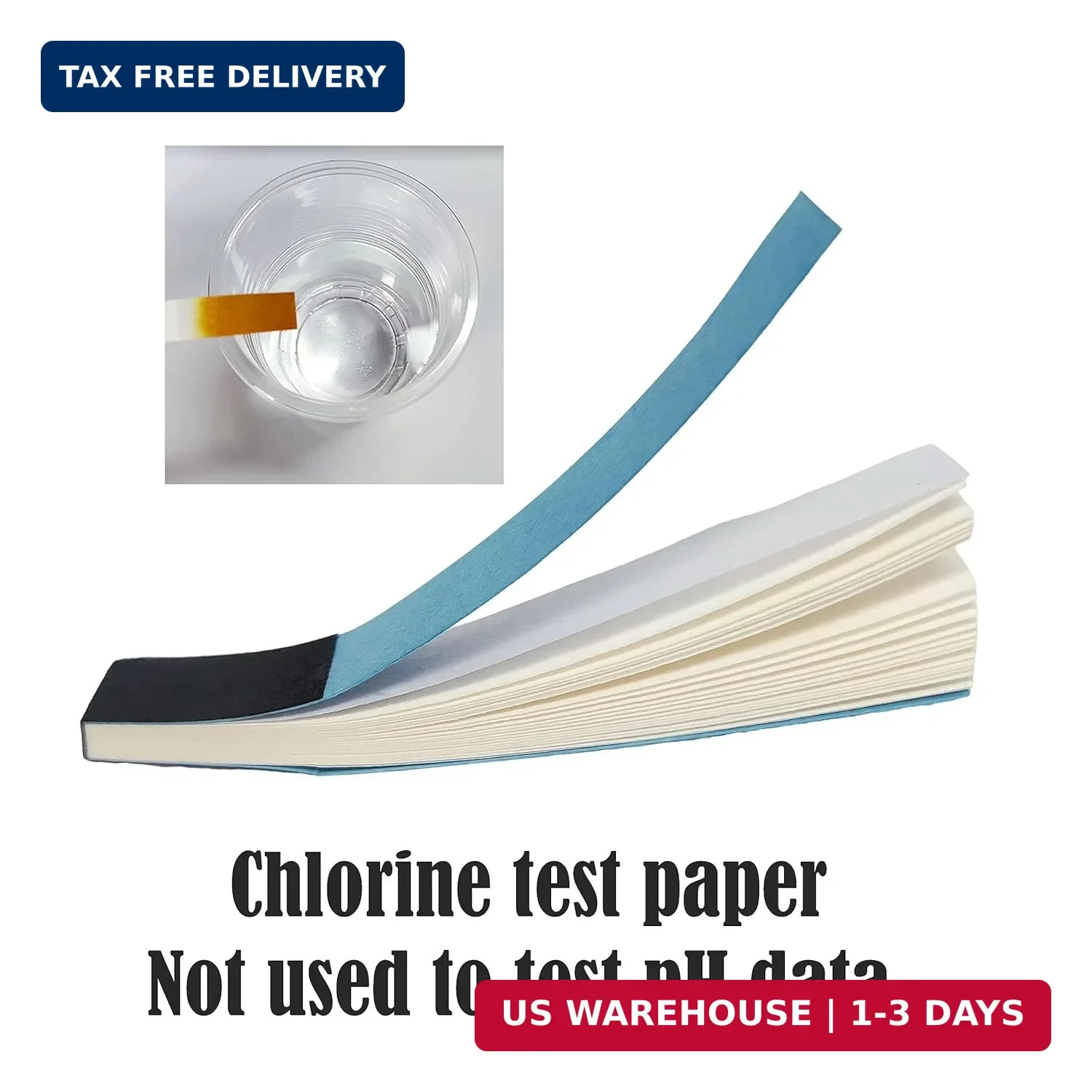 Chlorine Test Strips, Sodium Hypochlorite Solution Test Papers, Bleach Test Pape