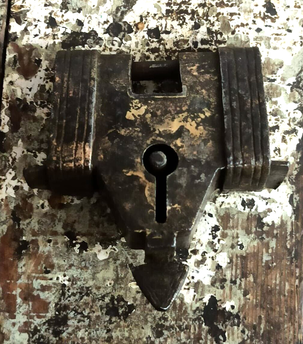 Vintage Iron Handcrafted Unique Shape Solid Heavy Padlocks