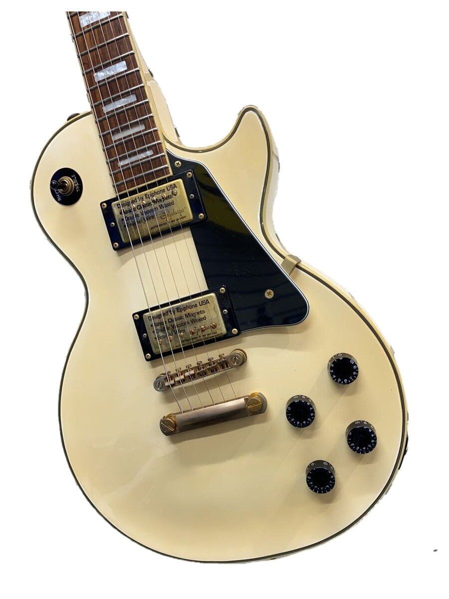 Epiphone Electric Guitar Les Paul Custom 2008 White HH Tan Used
