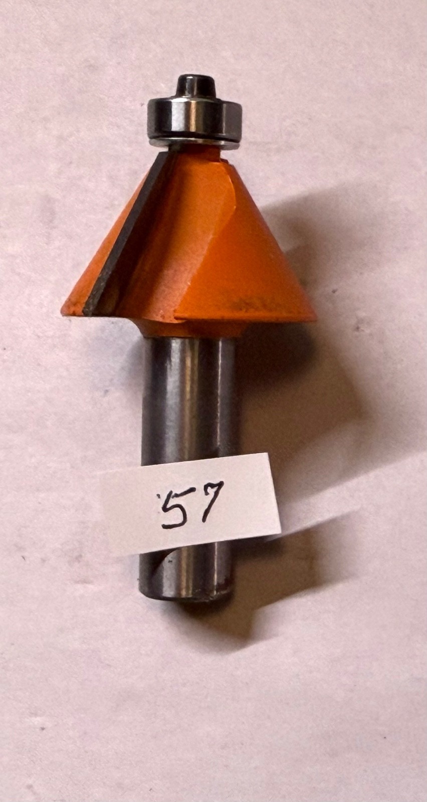 CMT 857.501 chamfer router bit, 30deg, 1 1/2" dia, 1/2" shank