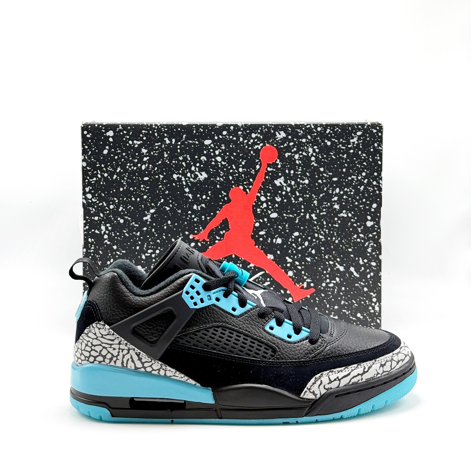 *NEW* Men NIKE Air Jordan Spizike Low Black / Gamma Blue (FQ1759 005) 👍