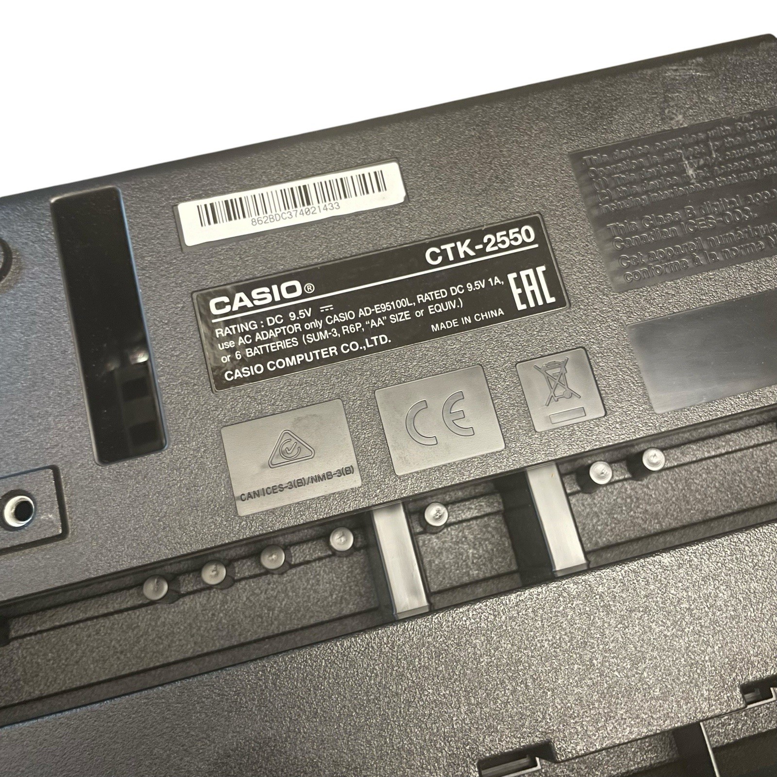 CASIO Electronic Keyboard Piano 61 Key CTK-2550