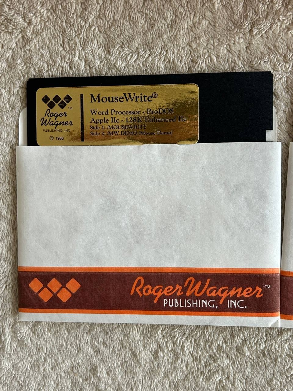 Macintosh MouseWrite Word Processor for Apple IIc IIGS IIe. Software 1985-86 #2