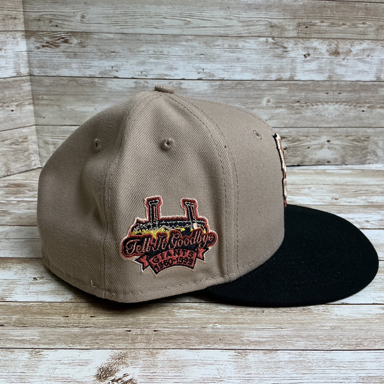 San Francisco Giants New Era 59Fifty 7 1/8 Fitted Tell It Goodbye Patch Tan