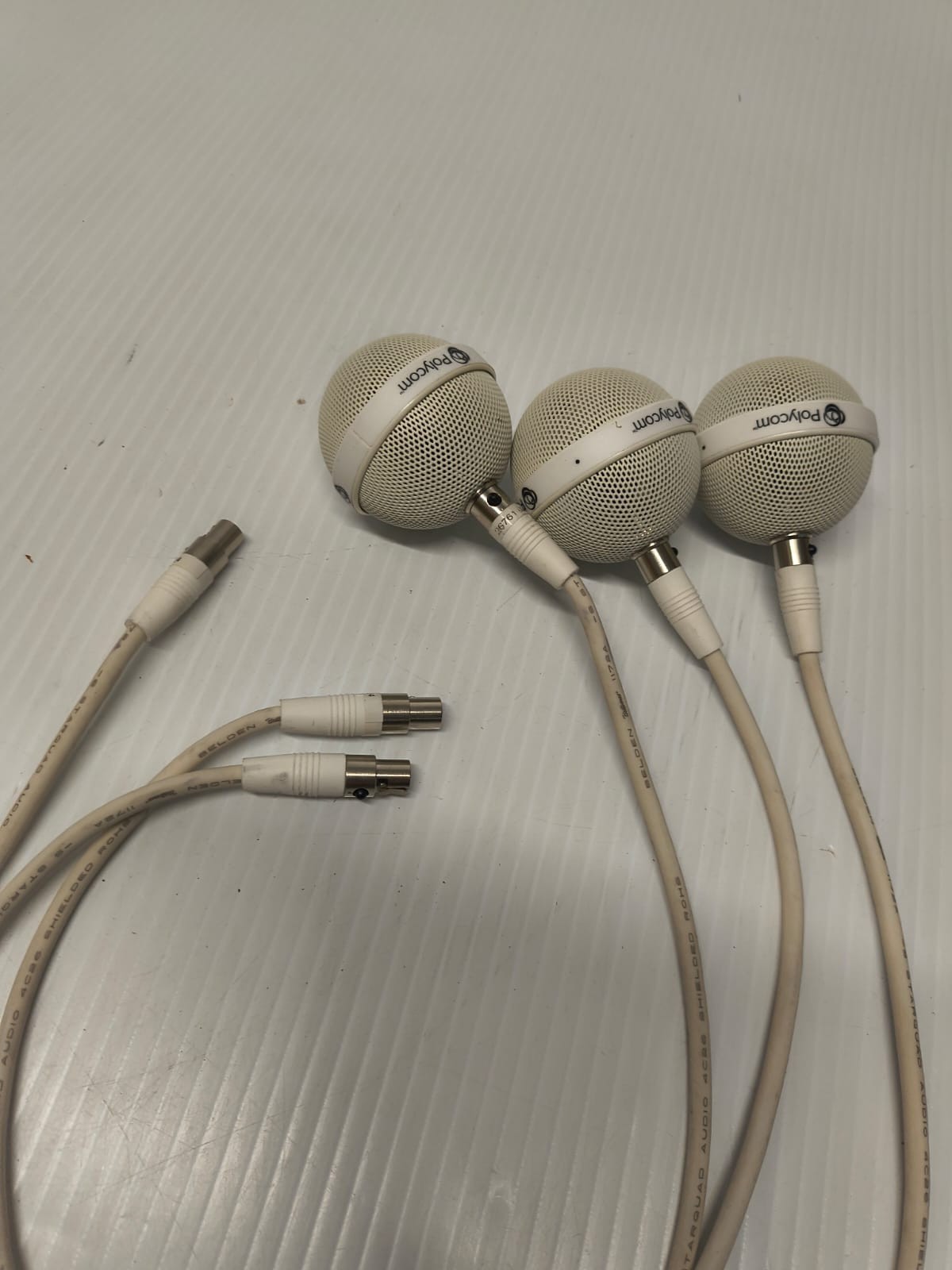 3 GENUINE Polycom HDX CMA Ceiling Microphone -WHITE FREE SHIPPING