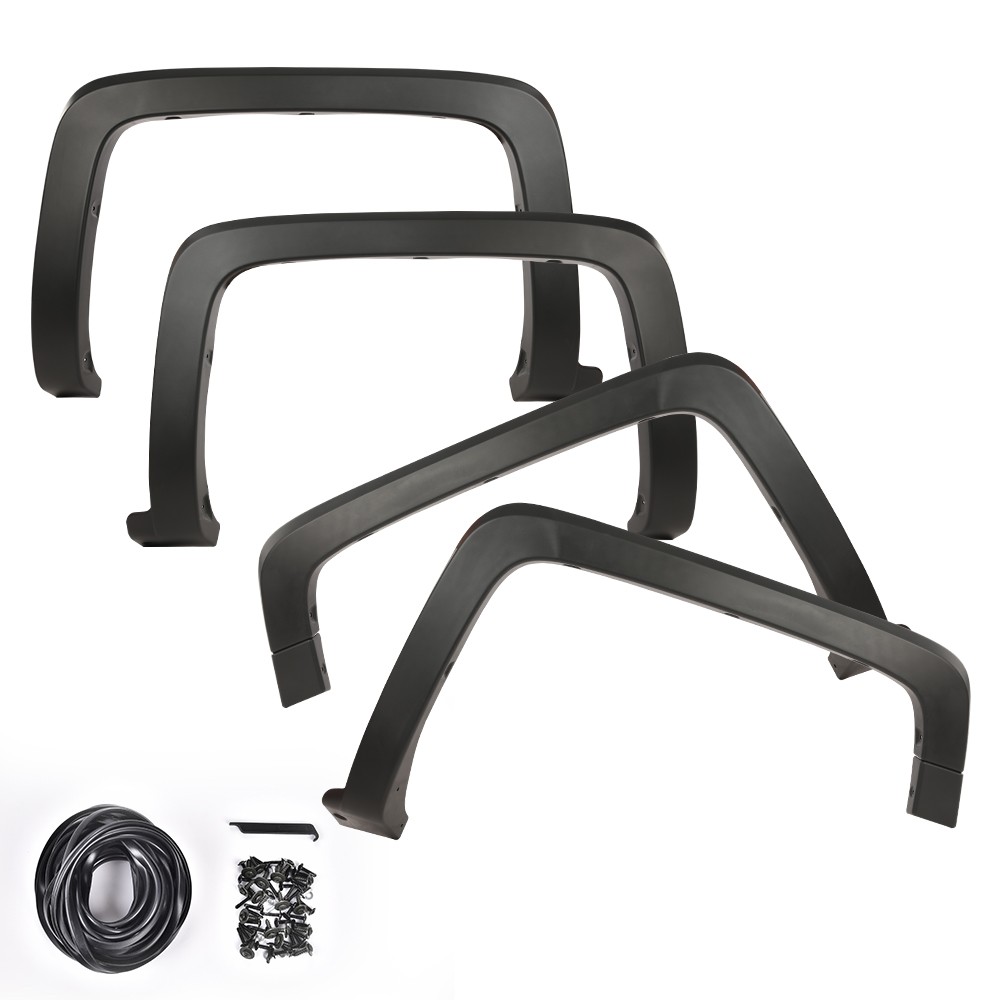 4Pc Factory Style Fender Flares Fit For 2014-2019 Chevy Silverado 1500 2500 3500