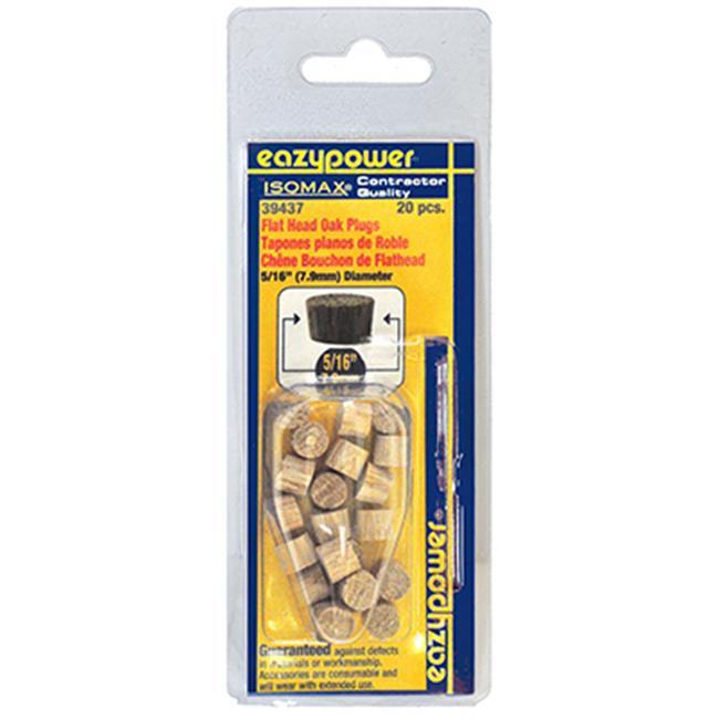 Eazypower 30222 5/16" Oak Flat Head Plugs (20 Piece)