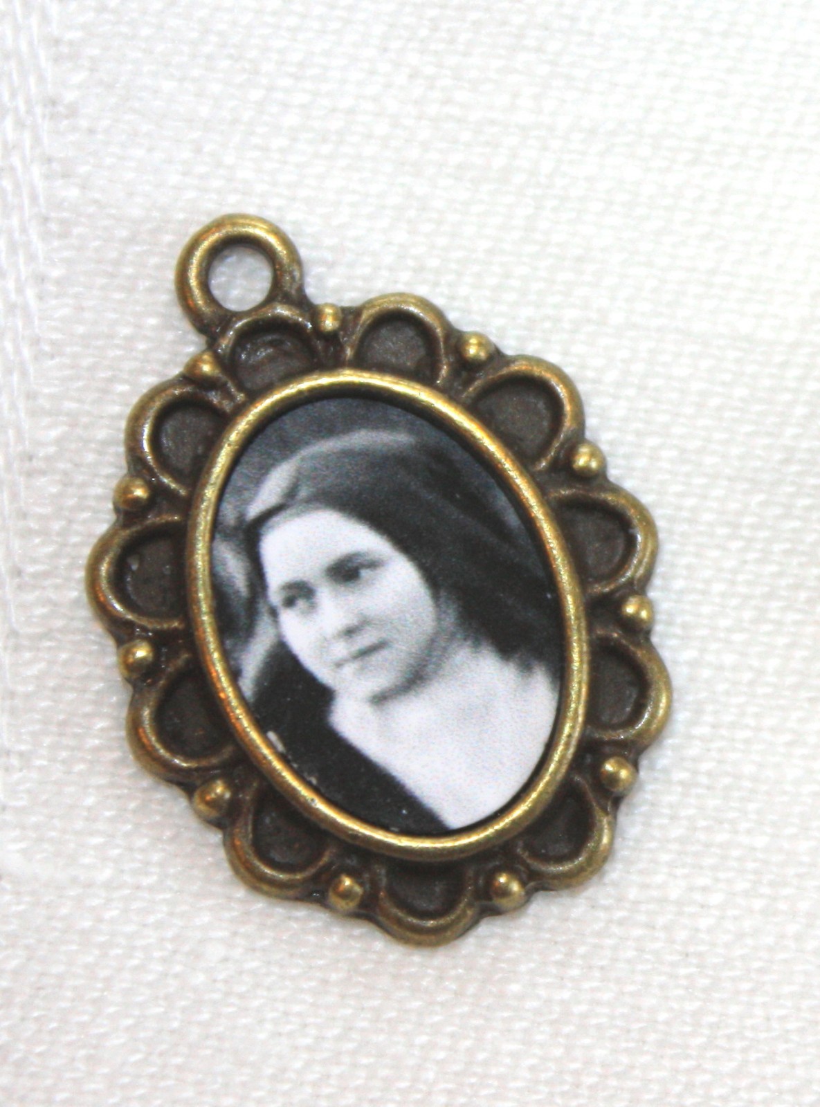 St. Therese Mini-Medal/Add to Rosary/Bracelet/Antique Silver/Bronze/Antique Gold