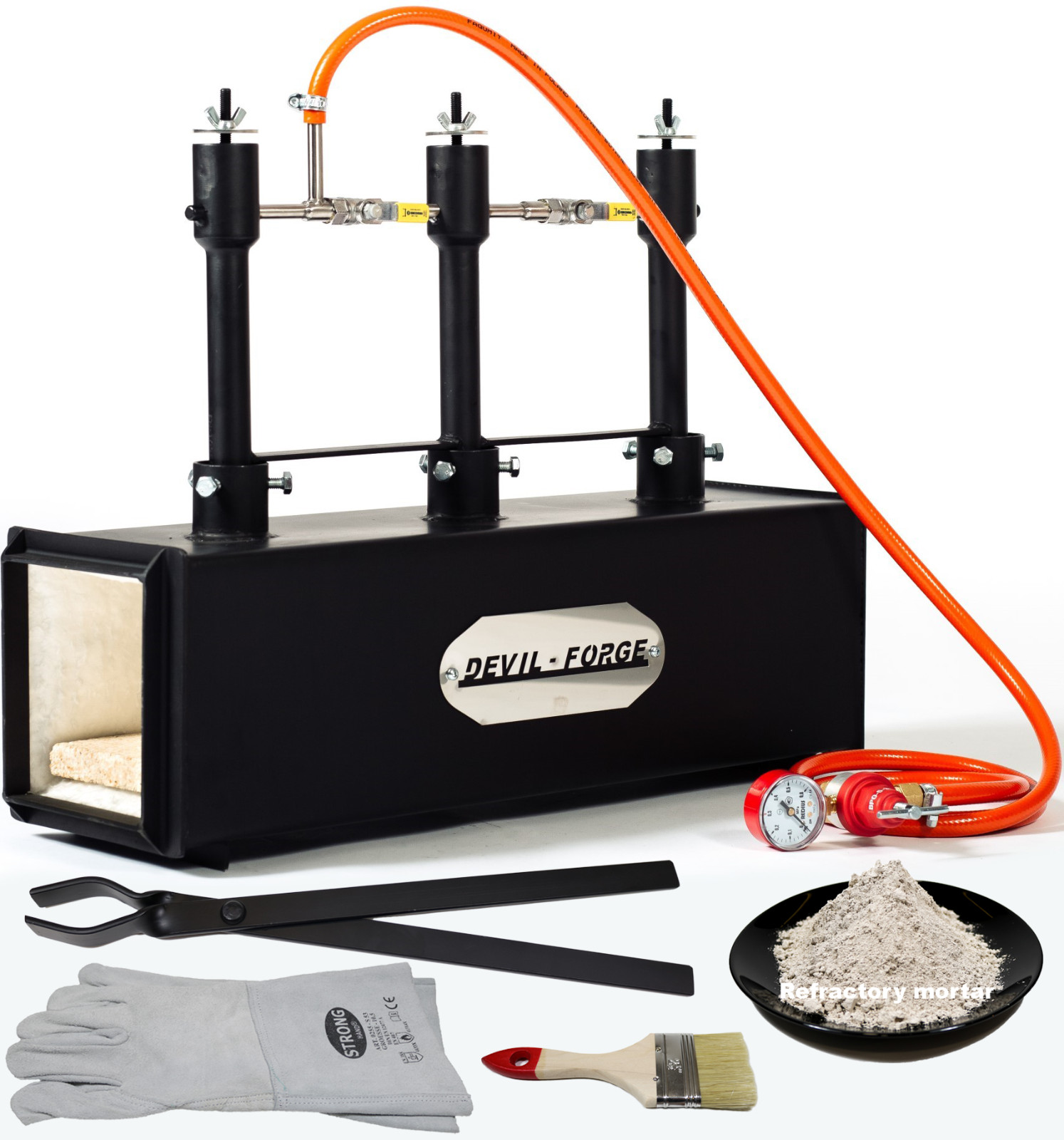 DFPROF3 GAS PROPANE FORGE Furnace Burner Knife Making Blacksmith Farrier