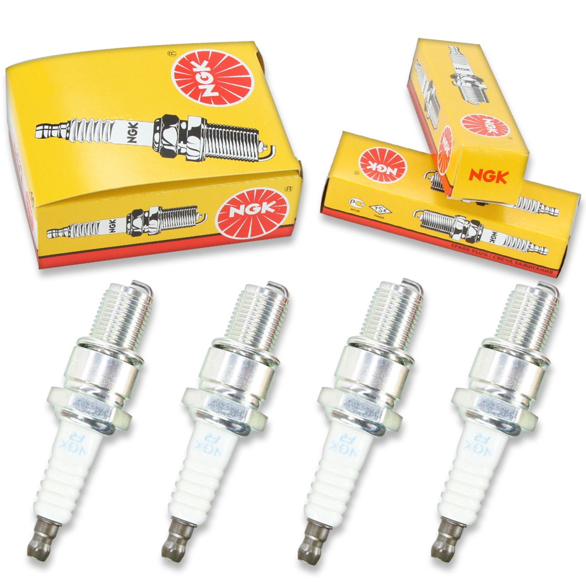 4pcs 80-83 Ski-Doo Citation 4500 NGK Standard Spark Plugs 368cc 22ci Kit Set pl