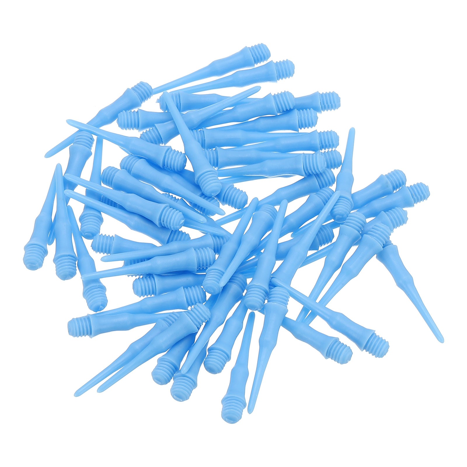 60Pcs 2BA Thread Plastic Soft Dart Tips Replacement Dart Accessories, Sky Blue