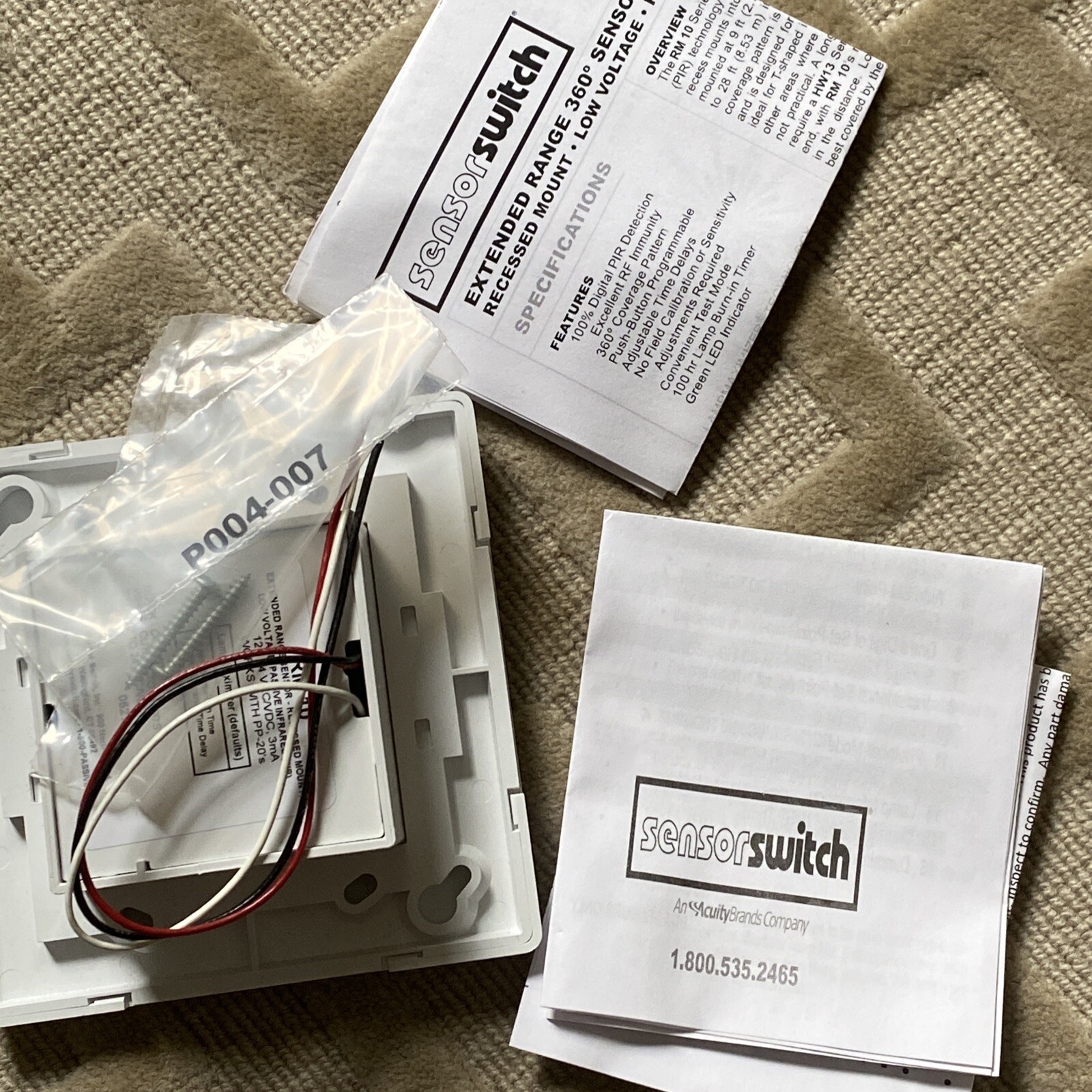 Acuity Sensor Switch RM 10 Extended Range 360 Occupancy Sensor
