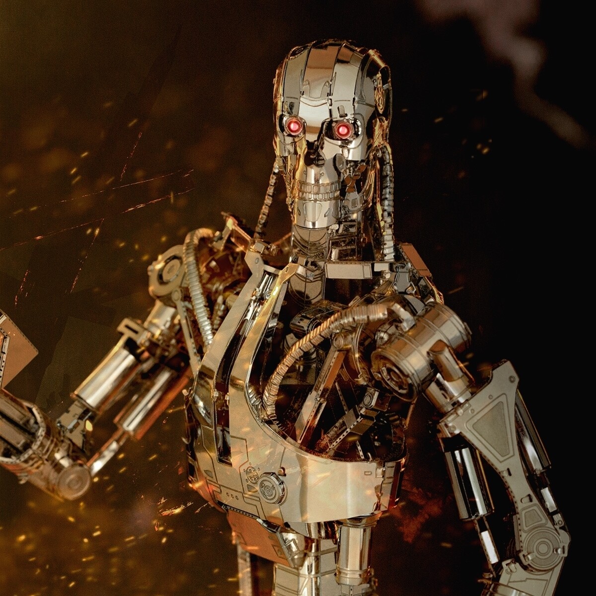 Fascinations Premium ICONX Terminator T-800 Endoskeleton Metal Earth Model Kit