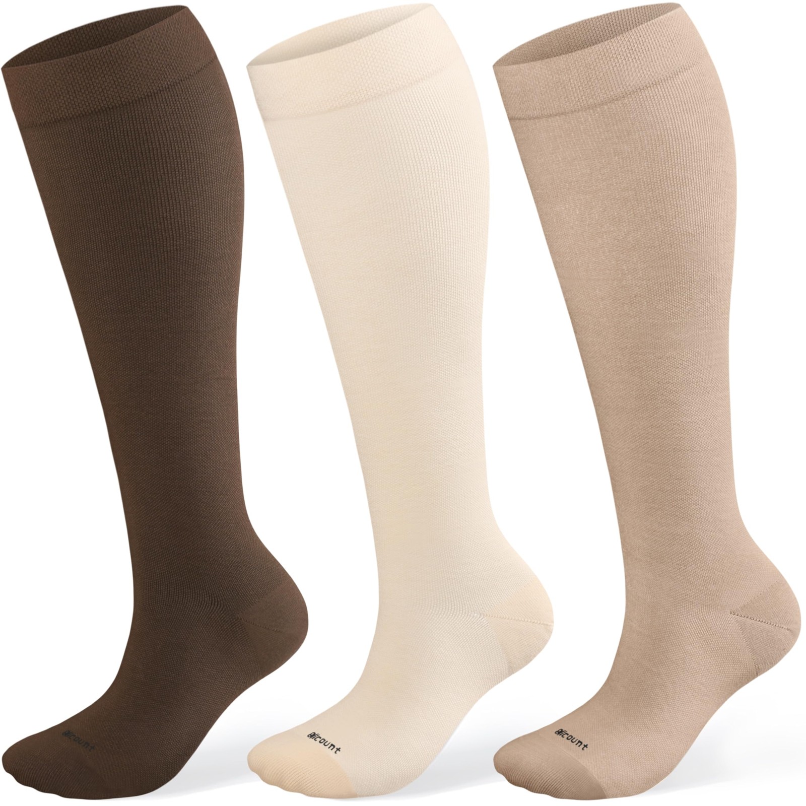 Compression Socks for Women&Men Cotton 15-20 mmHg Knee High Cute Fun Soft Gra...