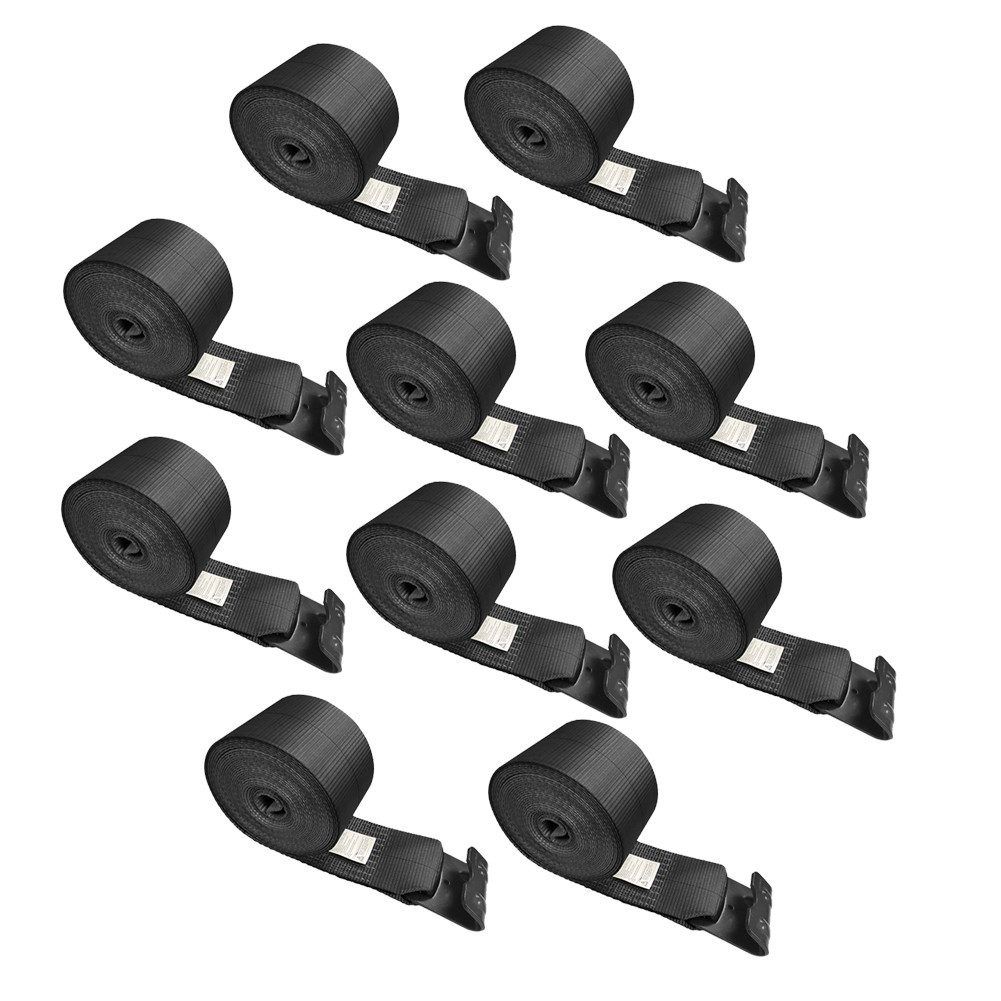 10PK 4" x 40'Truck Straps Winch Straps with Flat Hook for Towing Flatbed Trailer