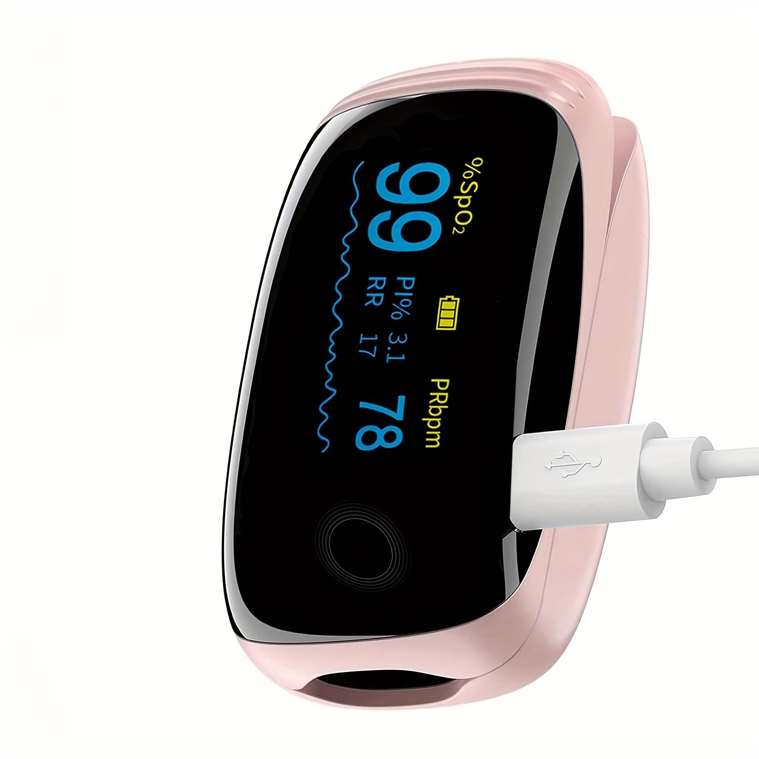 Rechargeable Pulse Oximeter Fingertip Oxygen Monitor Fingertip w/SpO2 Pulse Rate