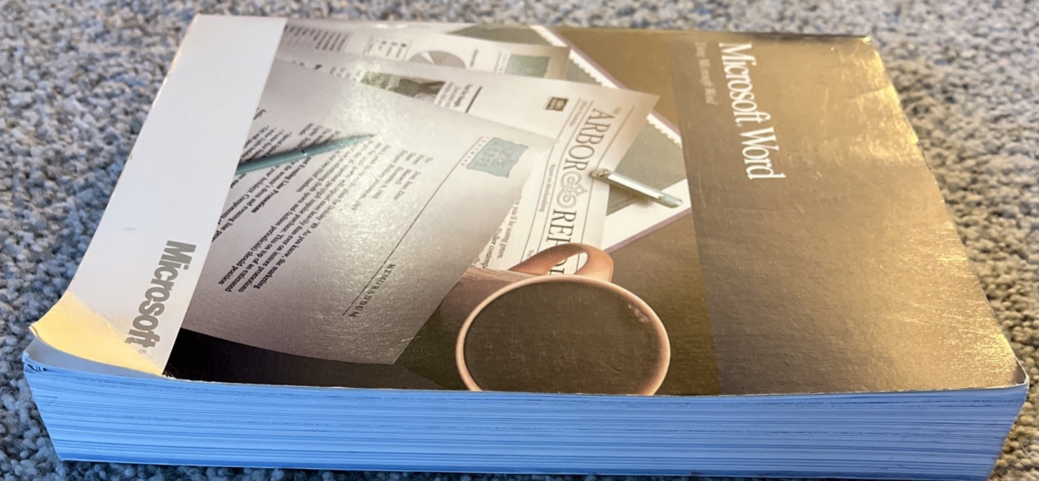 Microsoft Word Processing Version 5.0 1989 Using Microsoft Word manual