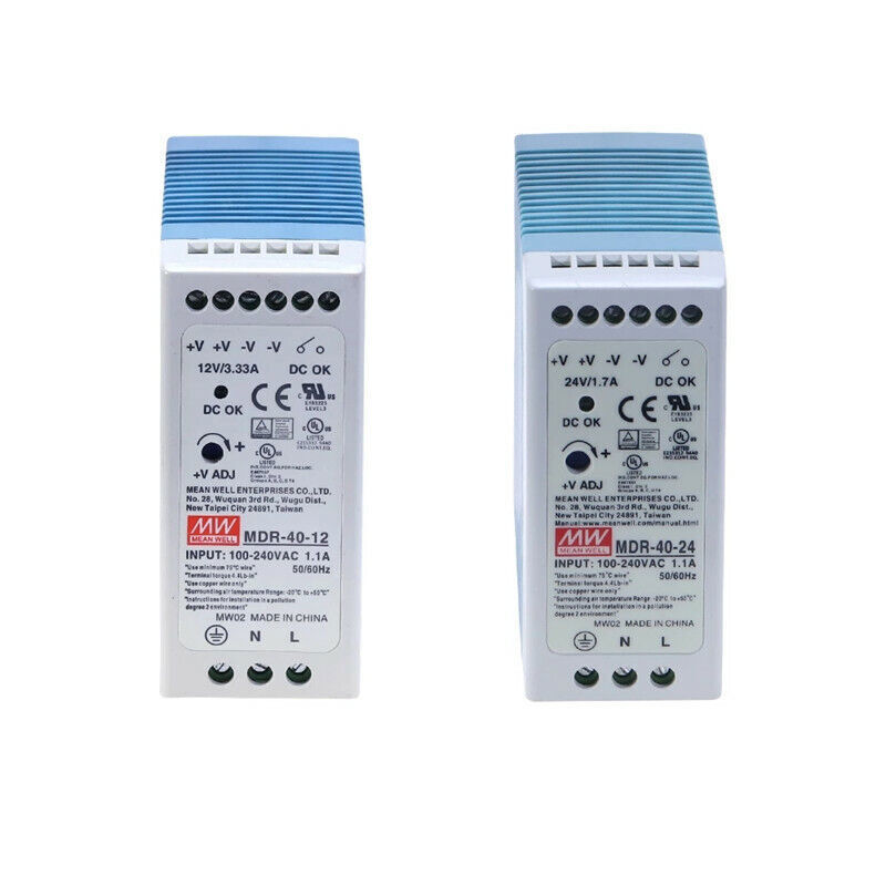Single Output Din Rail Switching Power Supply AC/DC MDR-40 40W 12V 24V 48V New