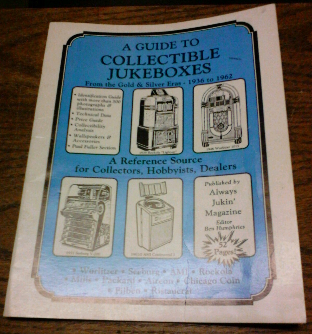 A GUIDE TO COLLECTIBLE JUKEBOXES FROM 1936 TO 1962 - good used original