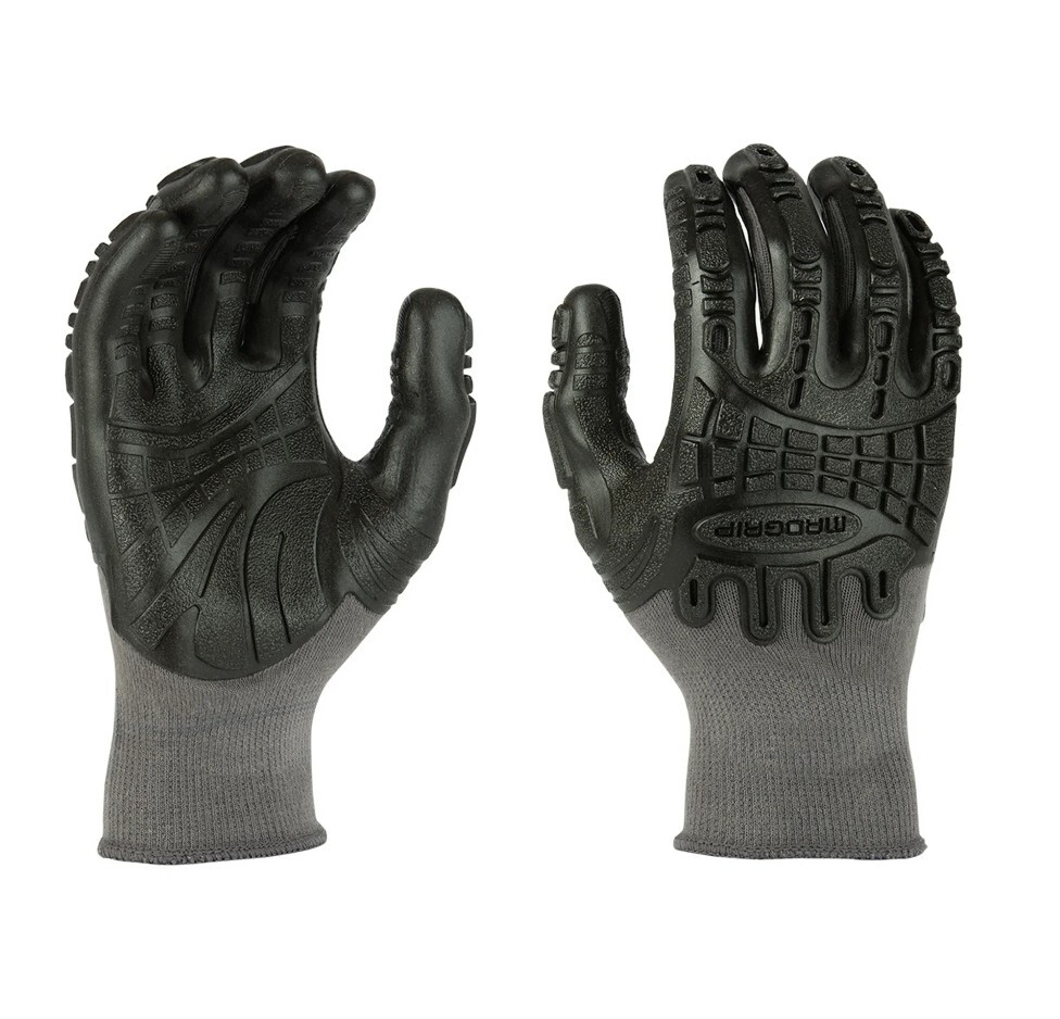 Hyper Tough HT Fully Seamless No-Slip Grip IMPACT Protective Gloves 1-Pair: L-XL