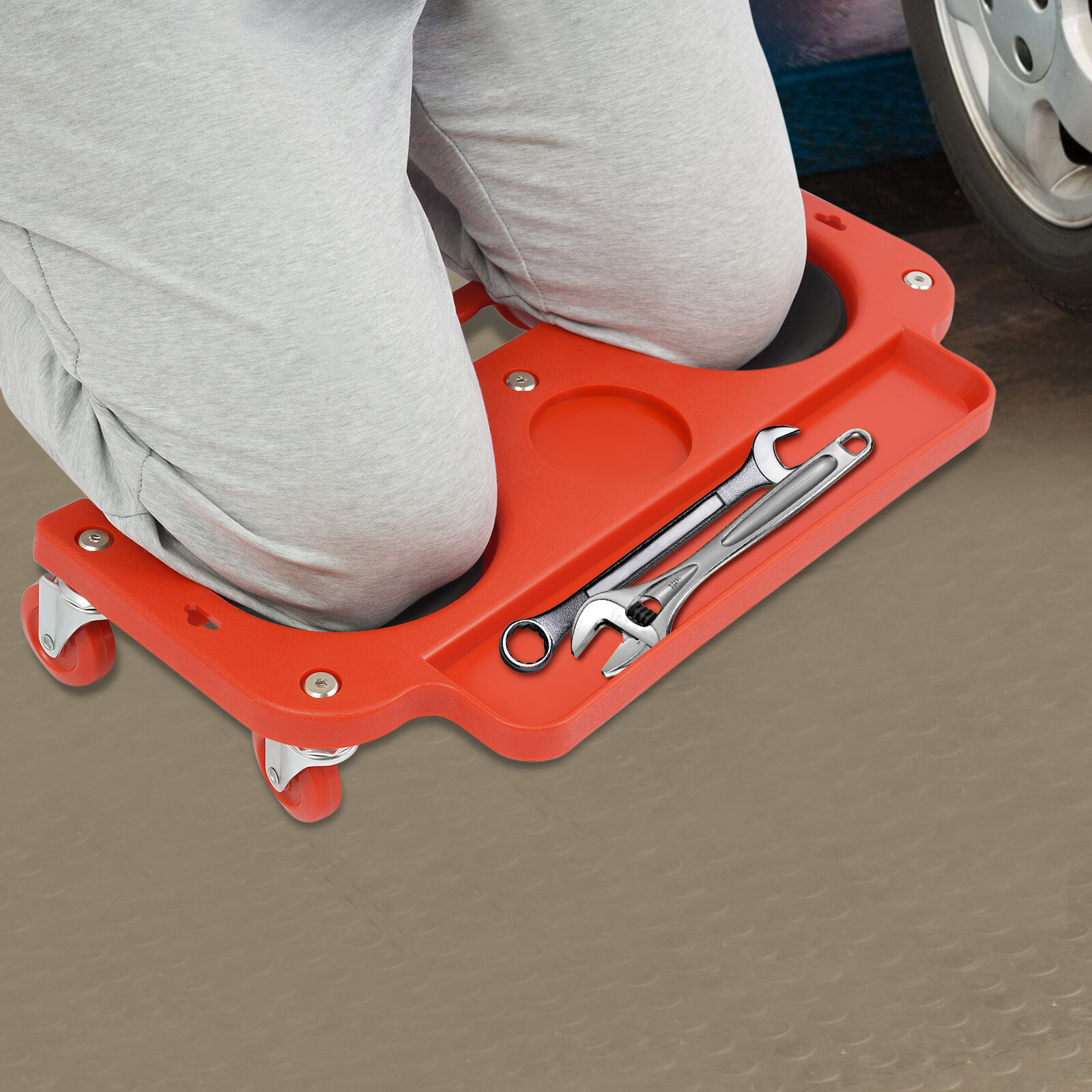 Rolling Knee Pads With Wheels Creeper Used For Tile Work Floor Construction Tool
