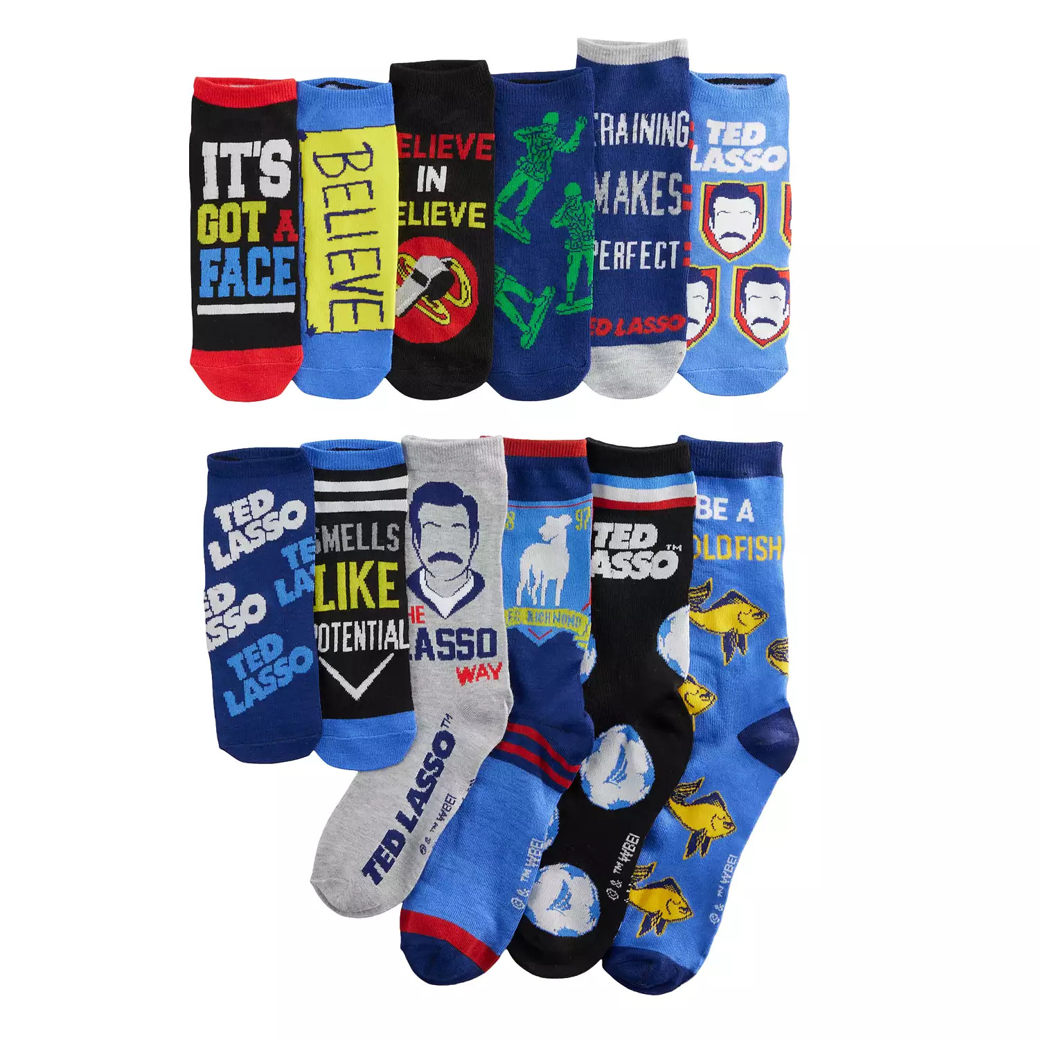 Ted Lasso 12 Days of Socks Advent Calendar  Size 6-12 Men's Same Day Ship !