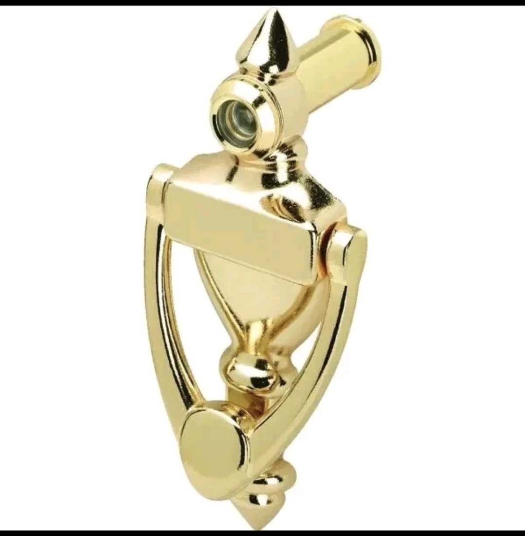 2-1/2 In Door Knocker with 160 Degree Viewer (Brass) Lot of 10