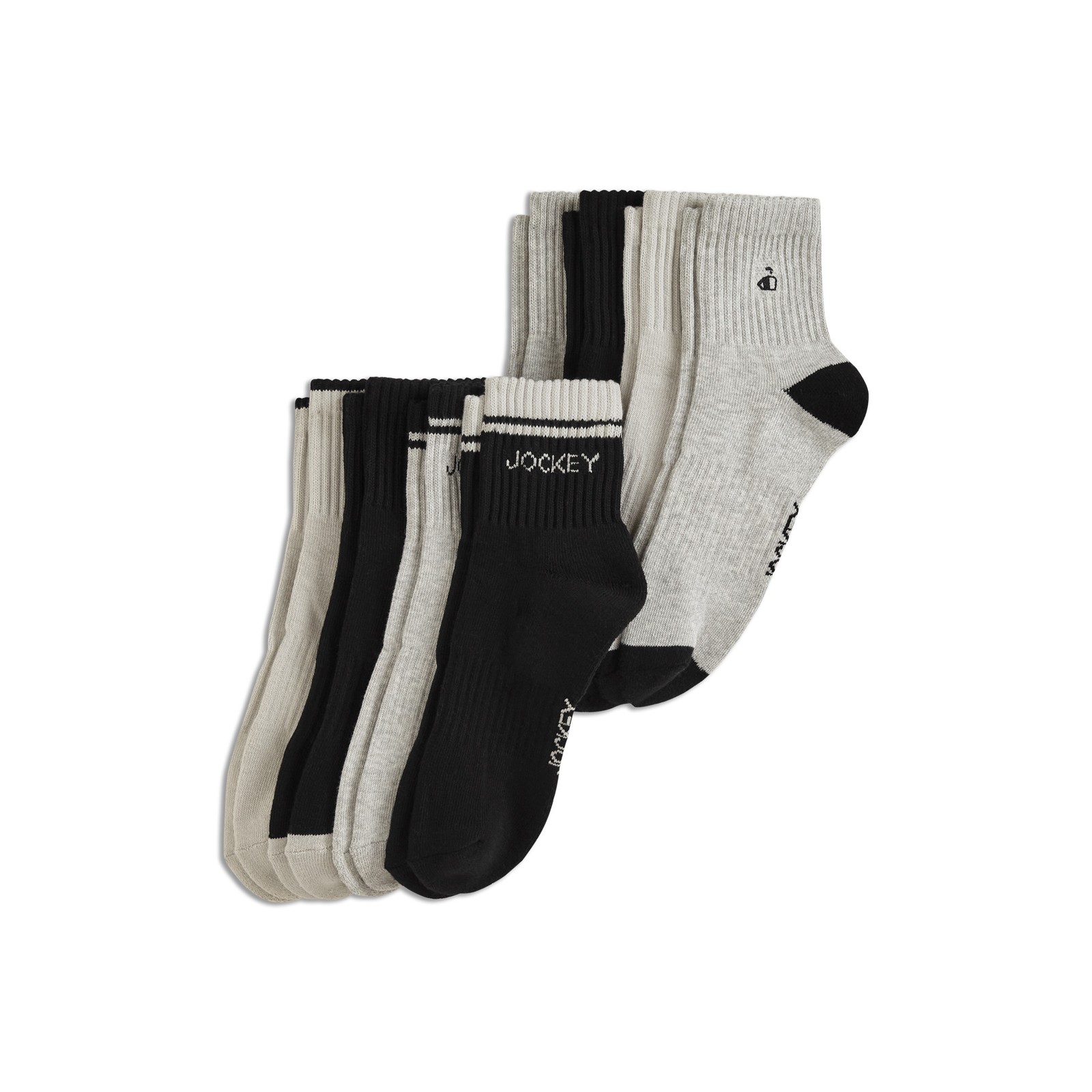 Jockey Men's Everyday Cotton Blend Quarter Sock - 8 Pack