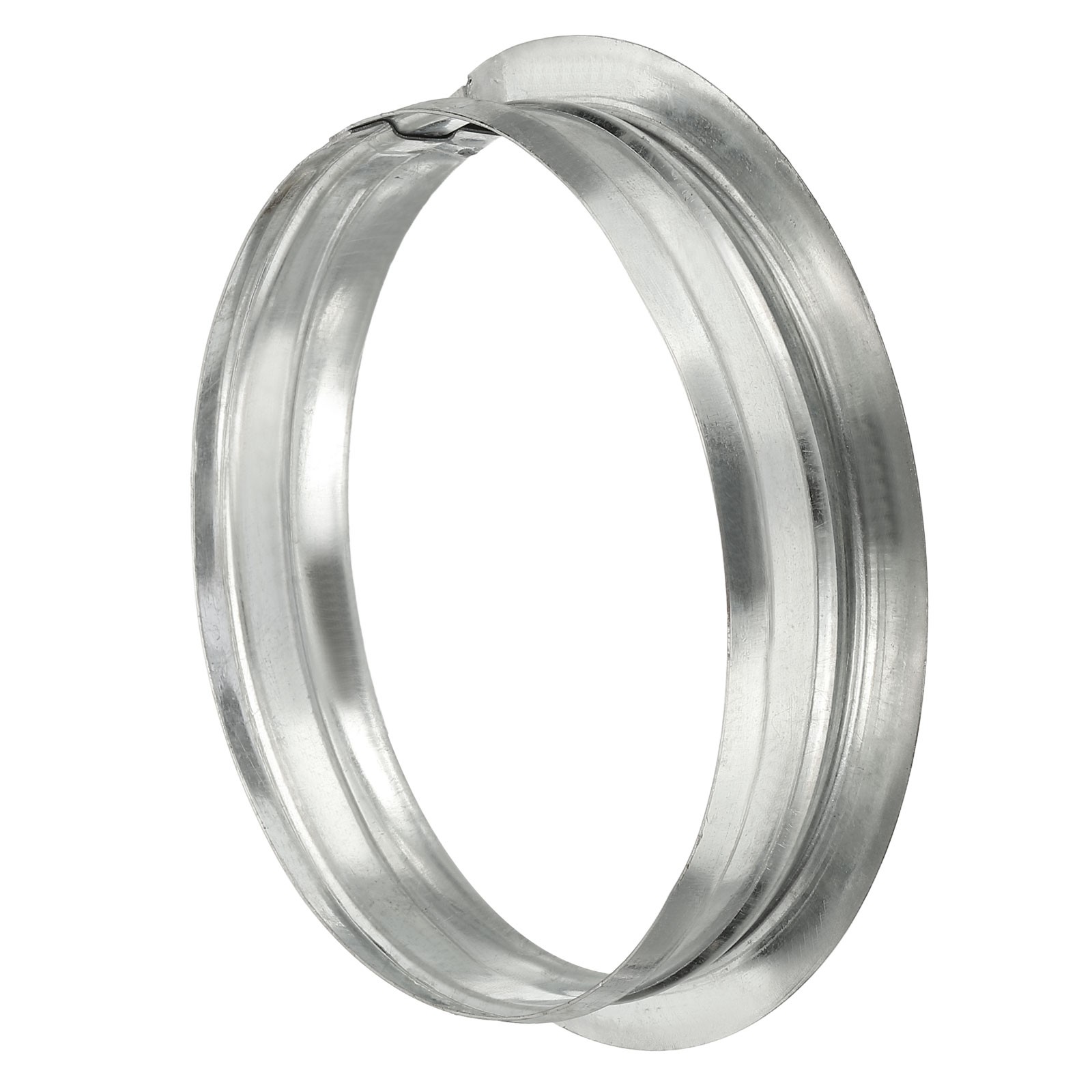 6 Inch Round Galvanized Steel Duct Connector Flange, Silver Tone