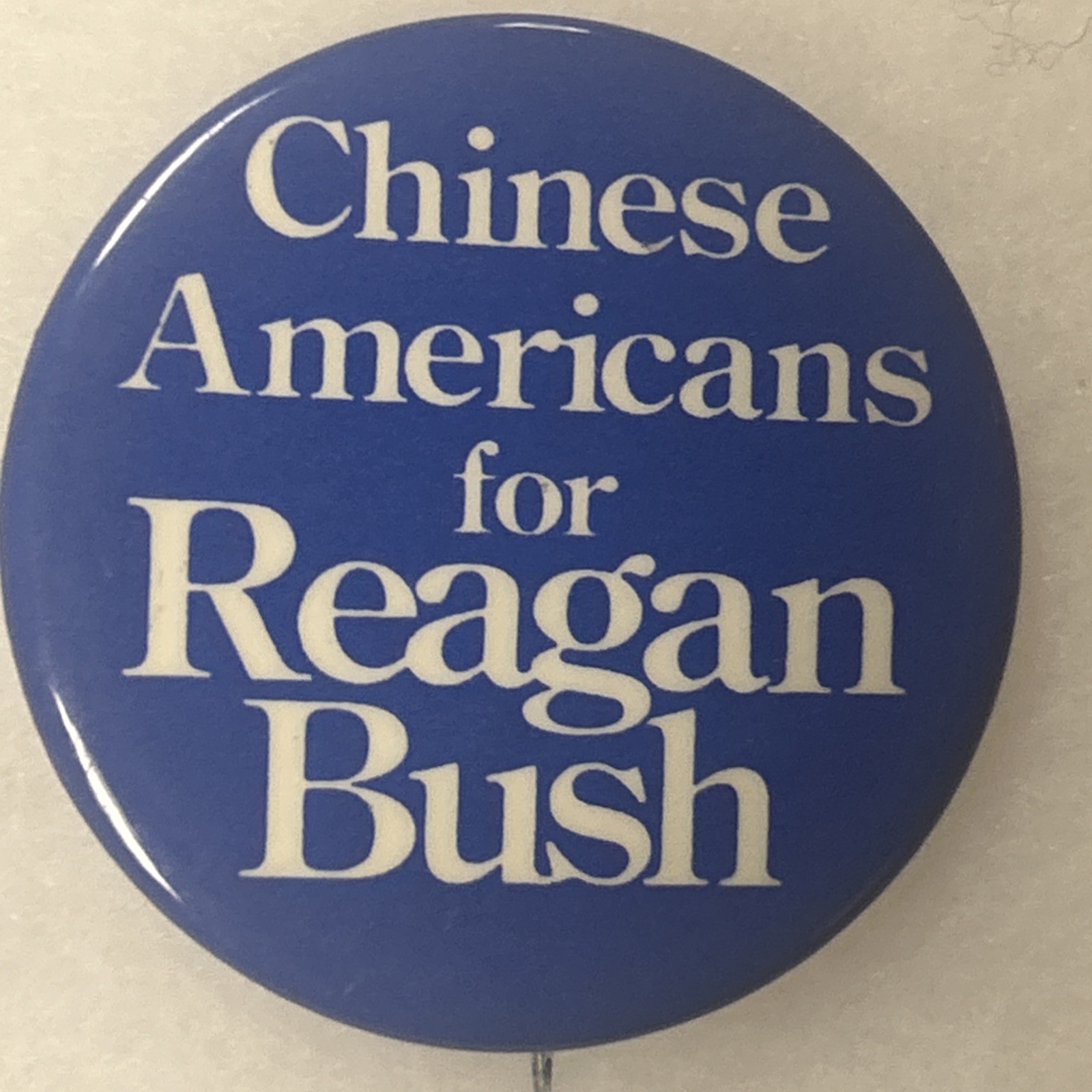 Chinese Americans for Reagan Bush  2 1/4” pinback button pin