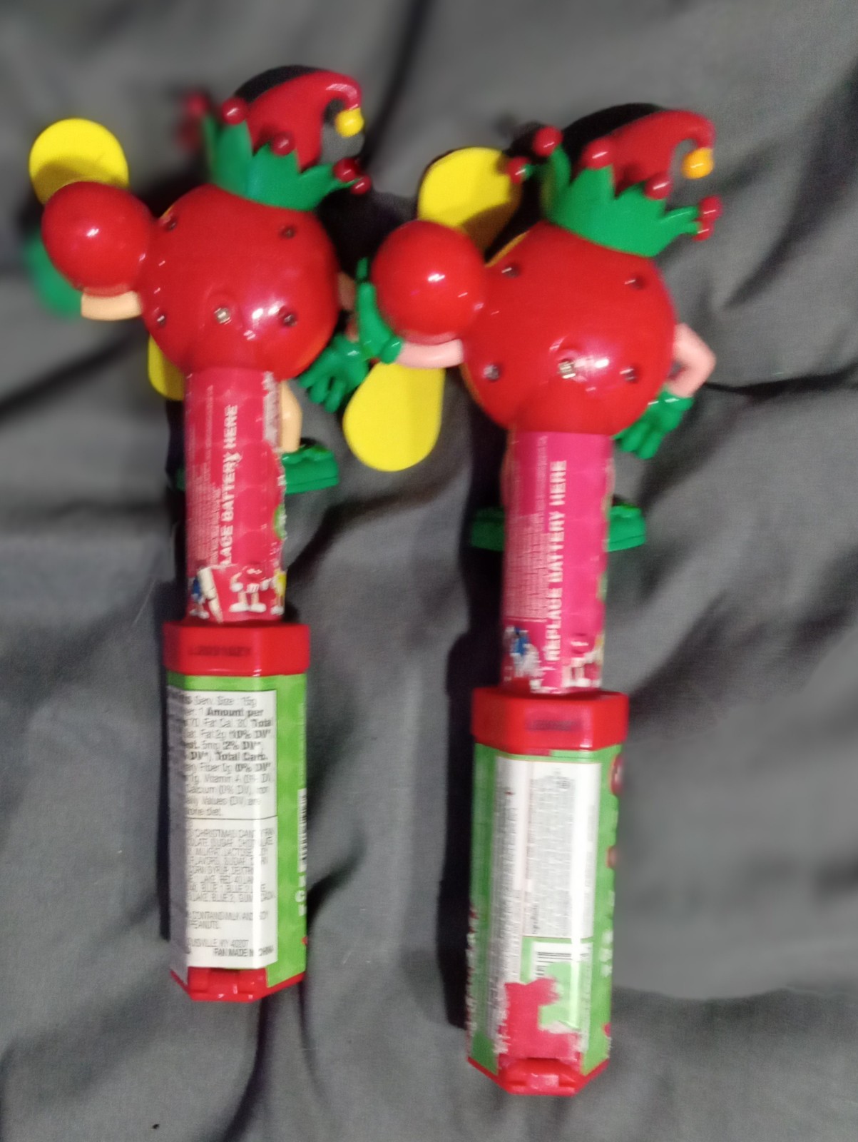 TWO-M&Ms Christmas Red Character Candy Fan Dispenser Without Candy