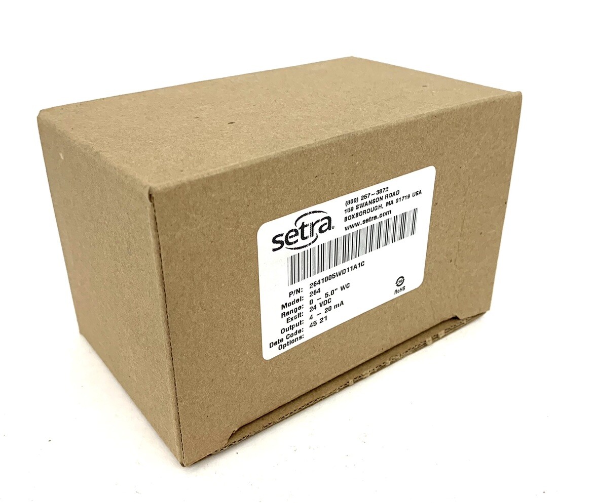 SETRA MODEL 264 - DIFFERENTIAL PRESSURE TRANSDUCER - 2641005WD11A1C