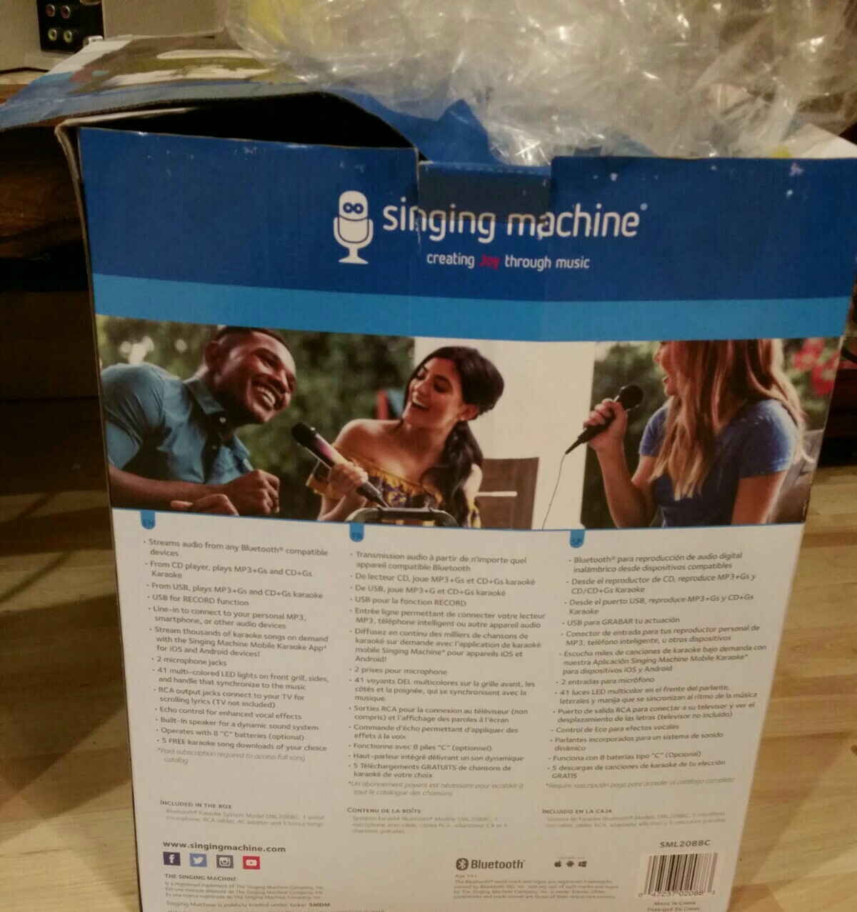 Singing Machine Karaoke Cube Multi-function Karaoke System with dancing lights