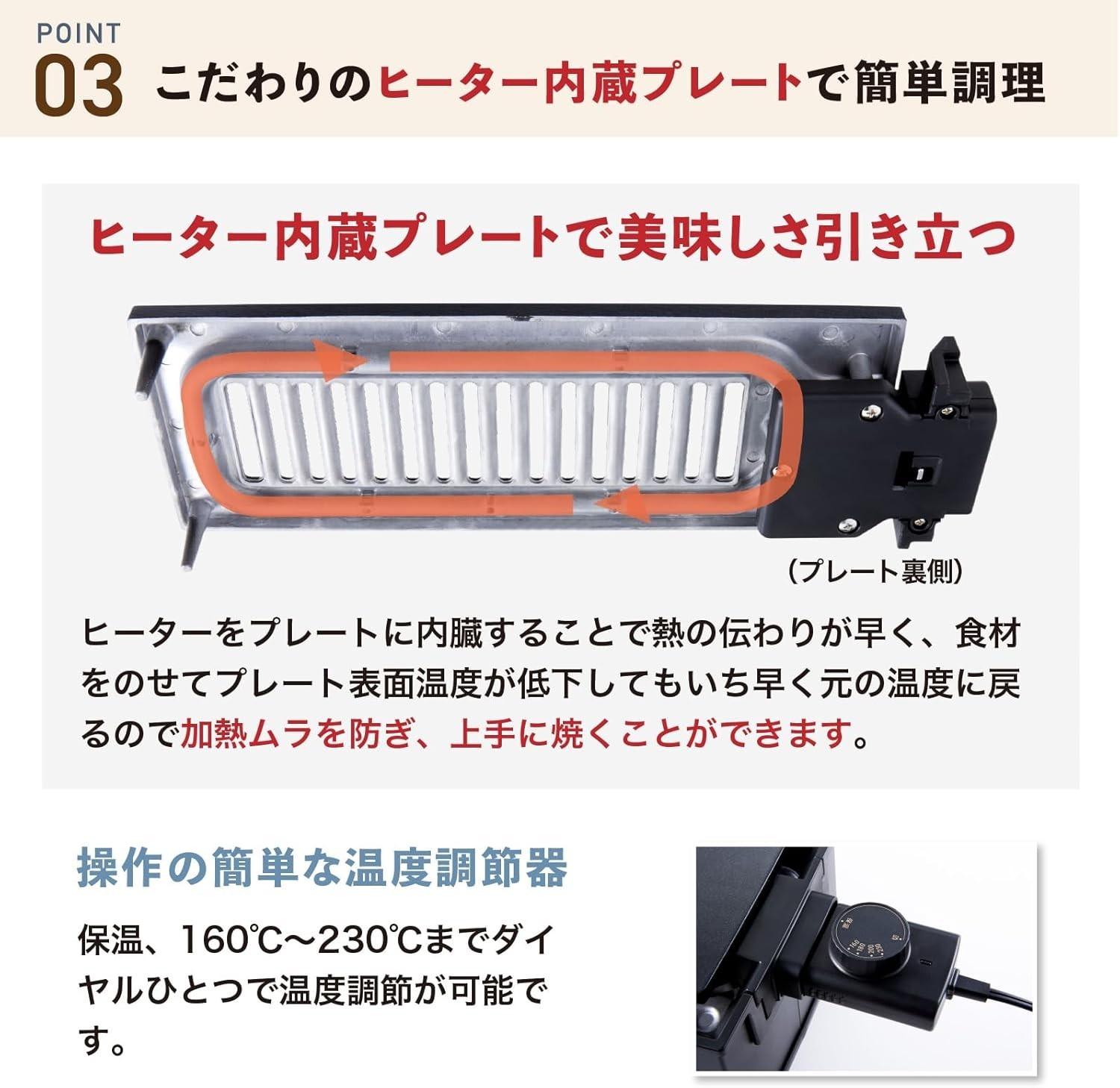 Peacock DINING Robata Electric Grill Compact Temperature-Controlled Tabletop Hot