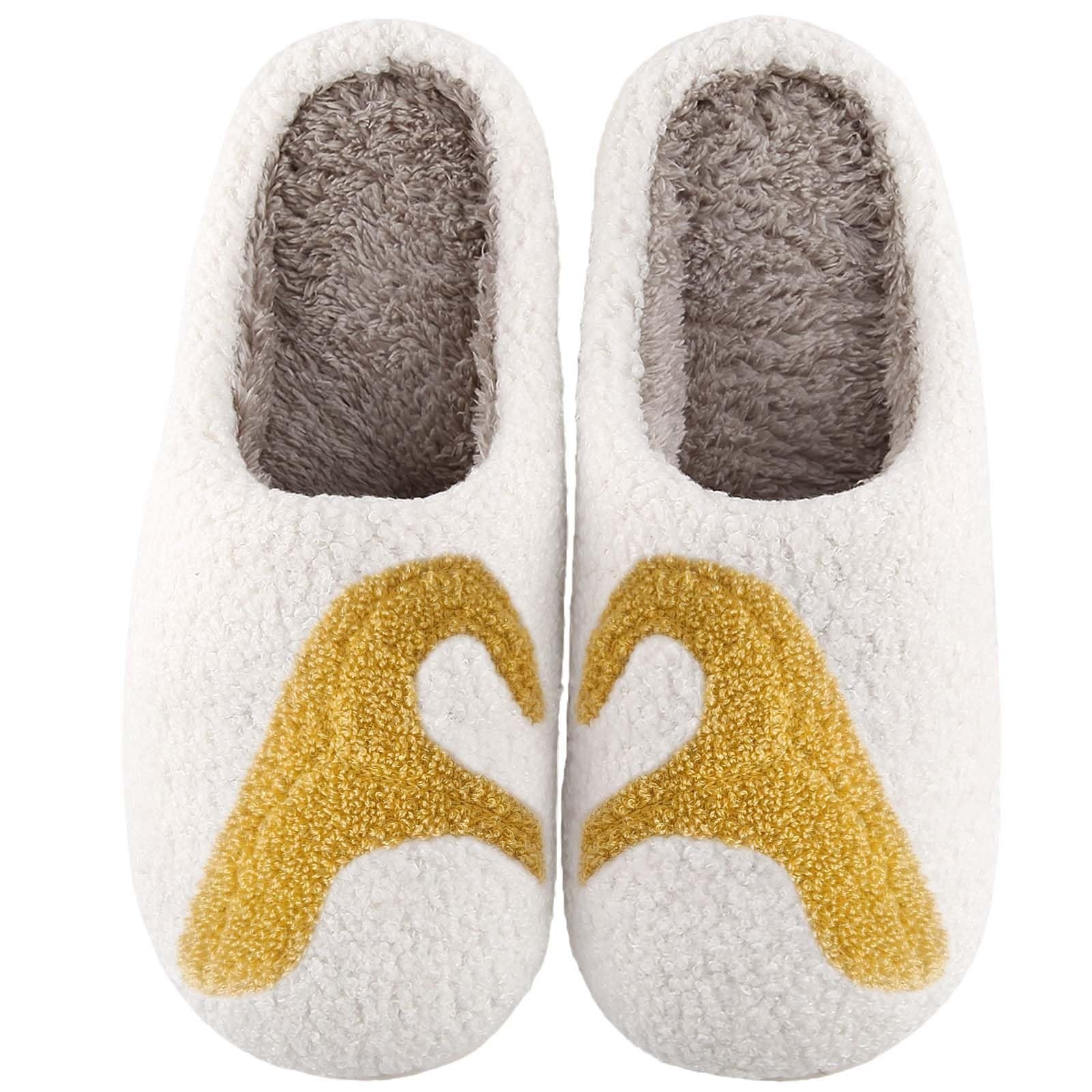 Aucomfo Christmas Slippers Heart Hands Slippers For Women Men Music Lover Gif...