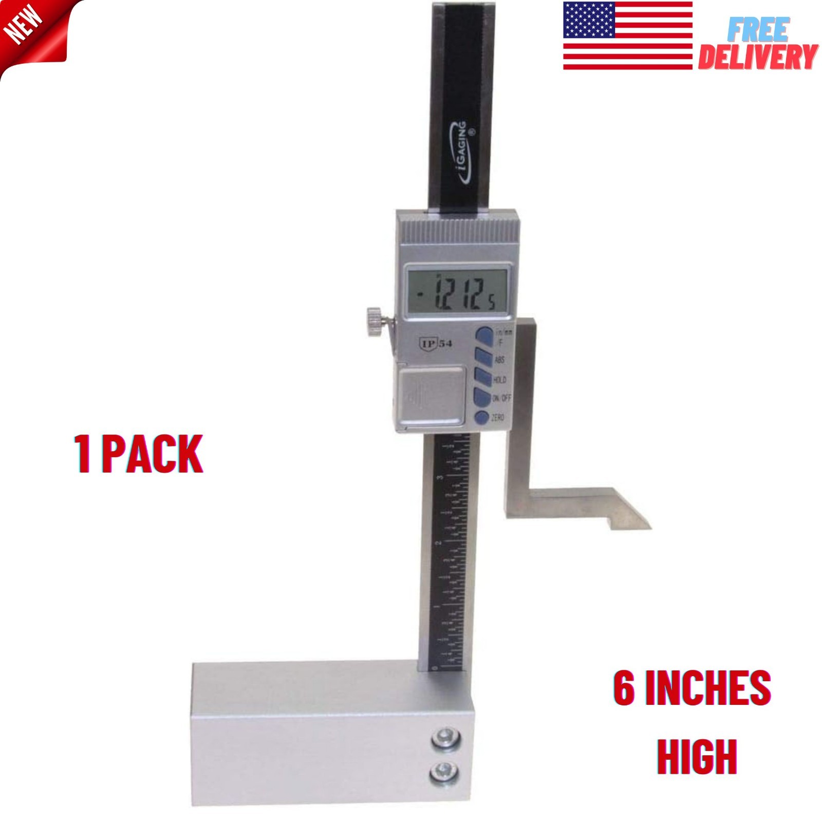Digital Electronic 6" Height Gauge w Magnetic Base for Woodwork Router Table Saw