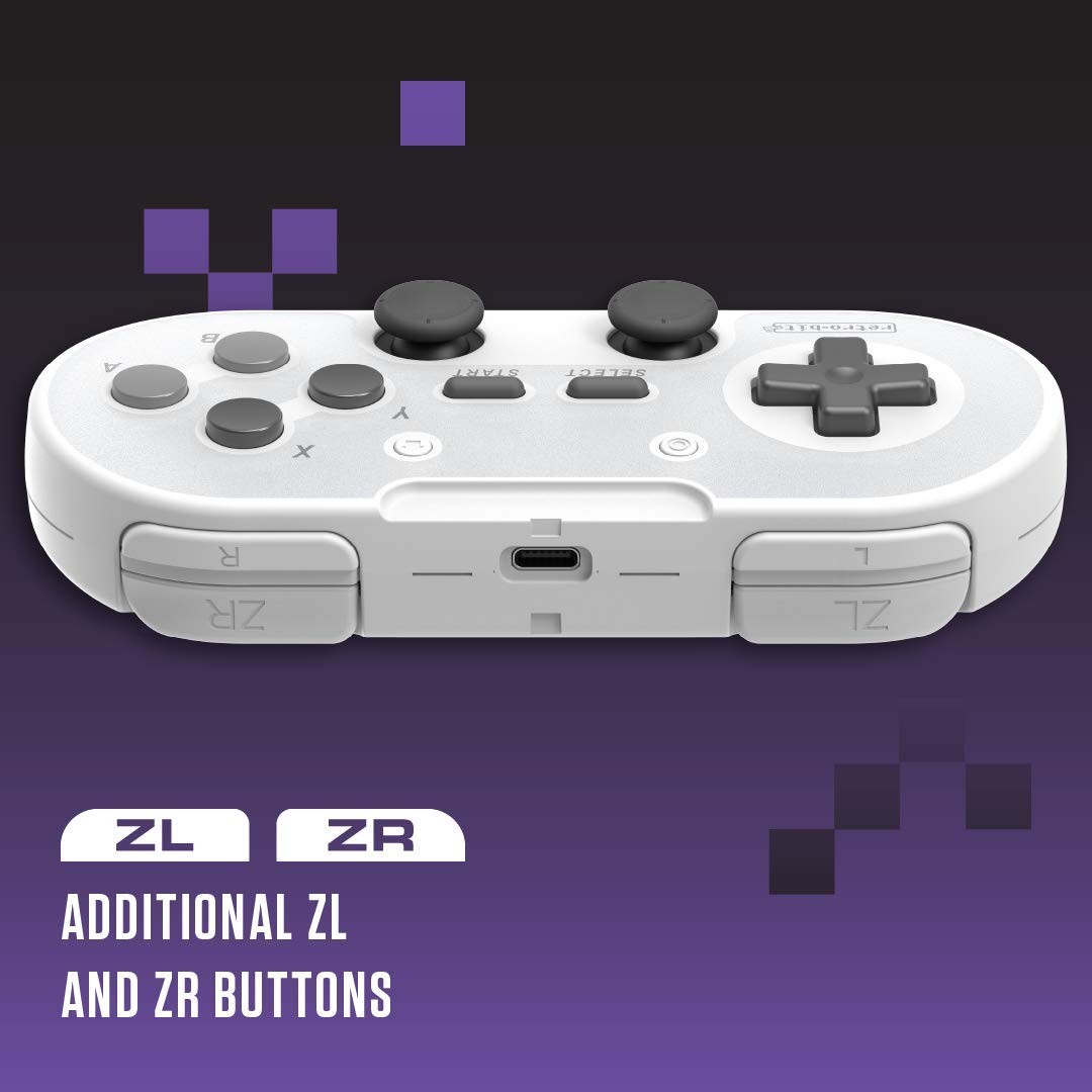 Retro-Bit Legacy16 2.4GHz Wireless Controller for SNES, Switch - Gray